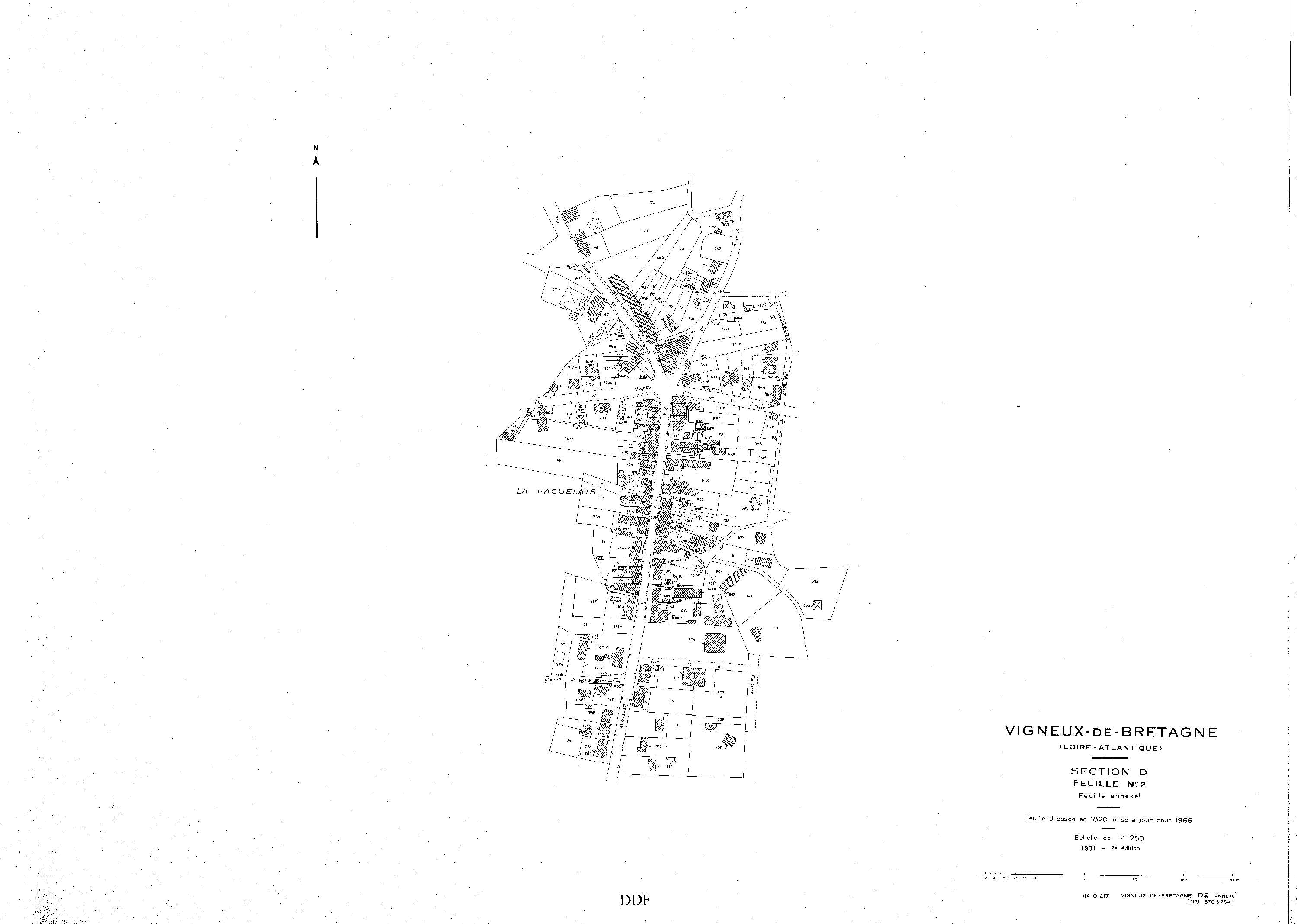 Vigneux-de-Bretagne - Section D2 511-577, 735-1276