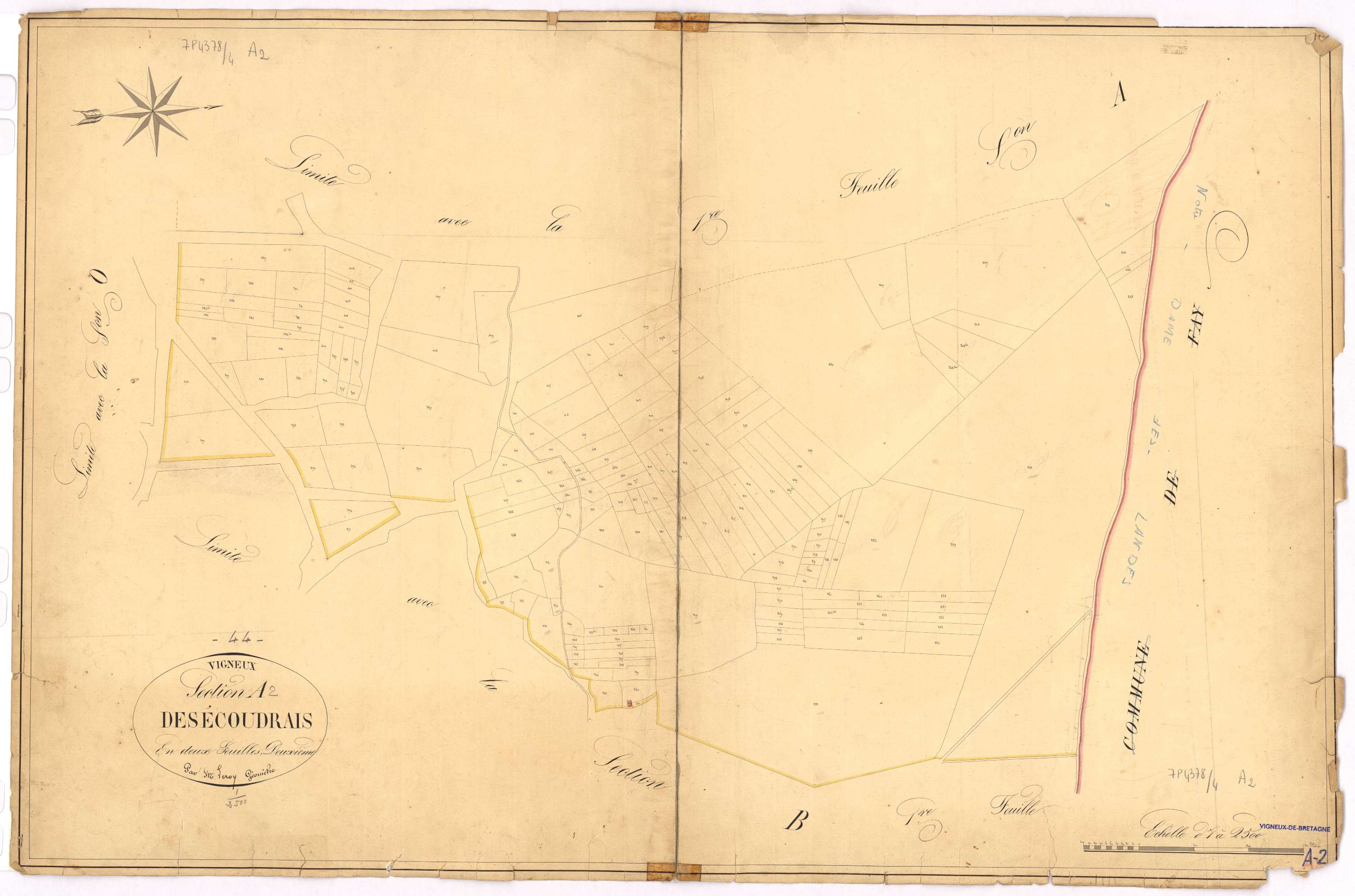 Vigneux-de-Bretagne - Section A2 Ecoudrais (section des)
