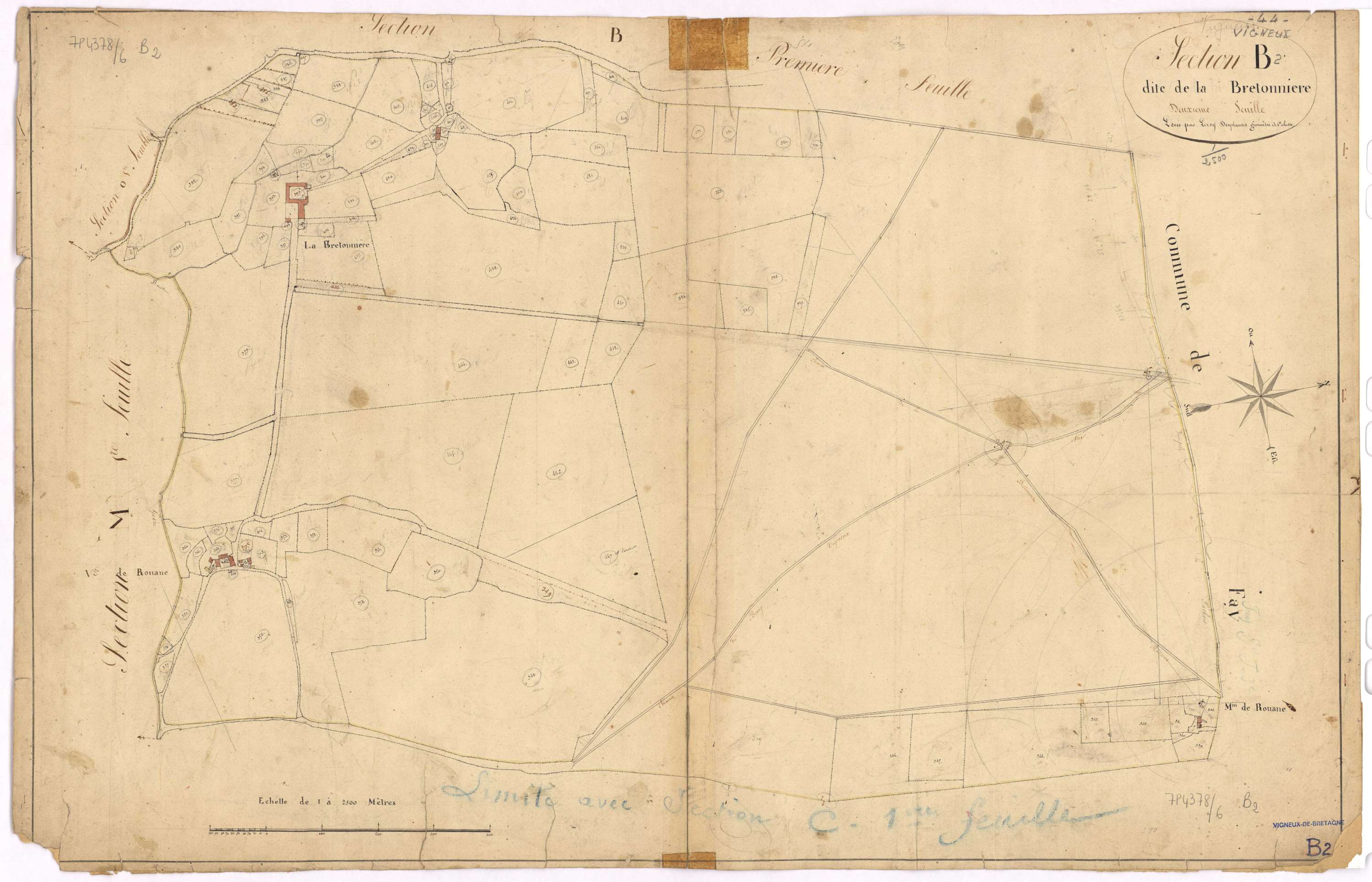 Vigneux-de-Bretagne - Section B2 Bretonnière (section de La)