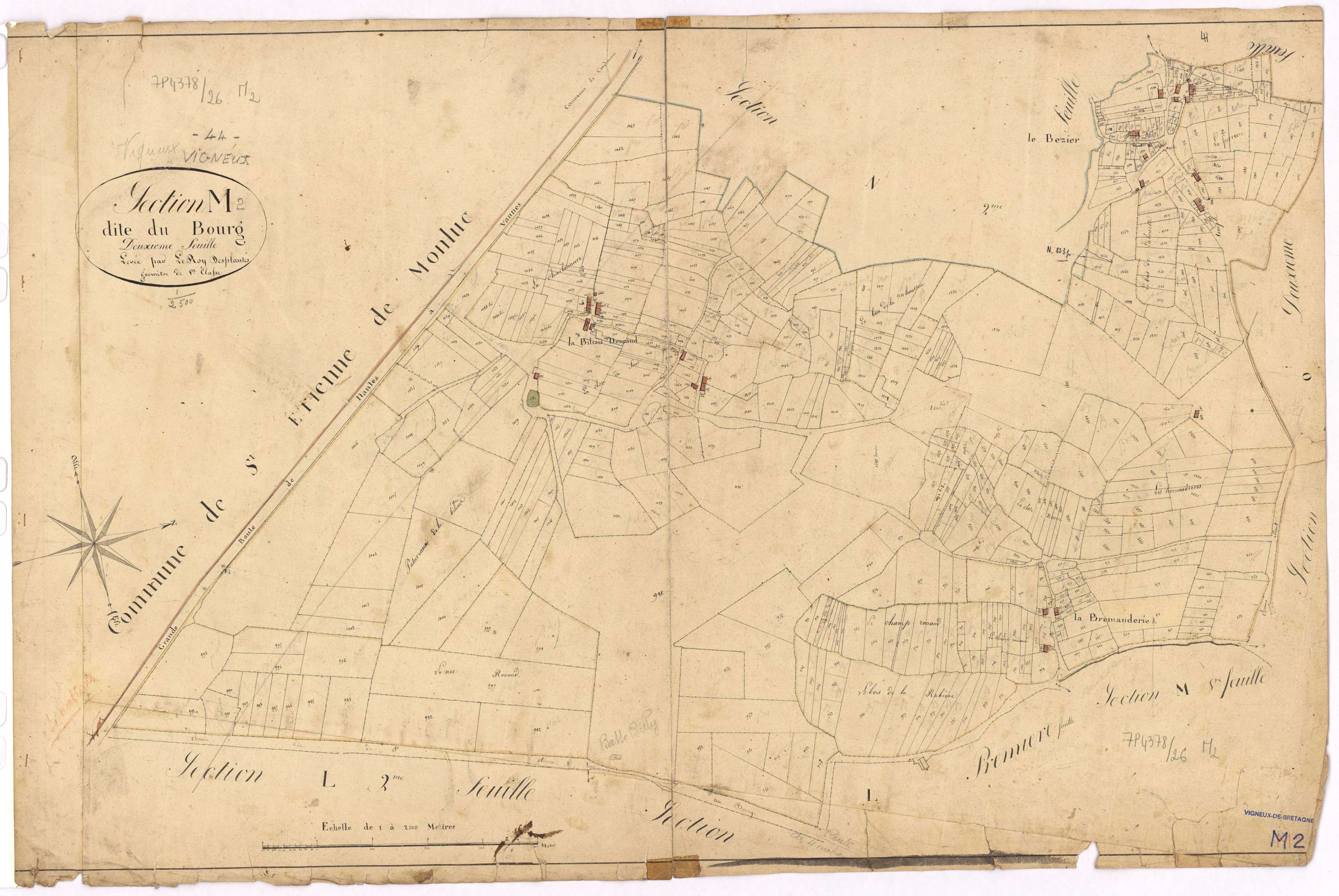 Vigneux-de-Bretagne - Section M2 Bourg (section du)