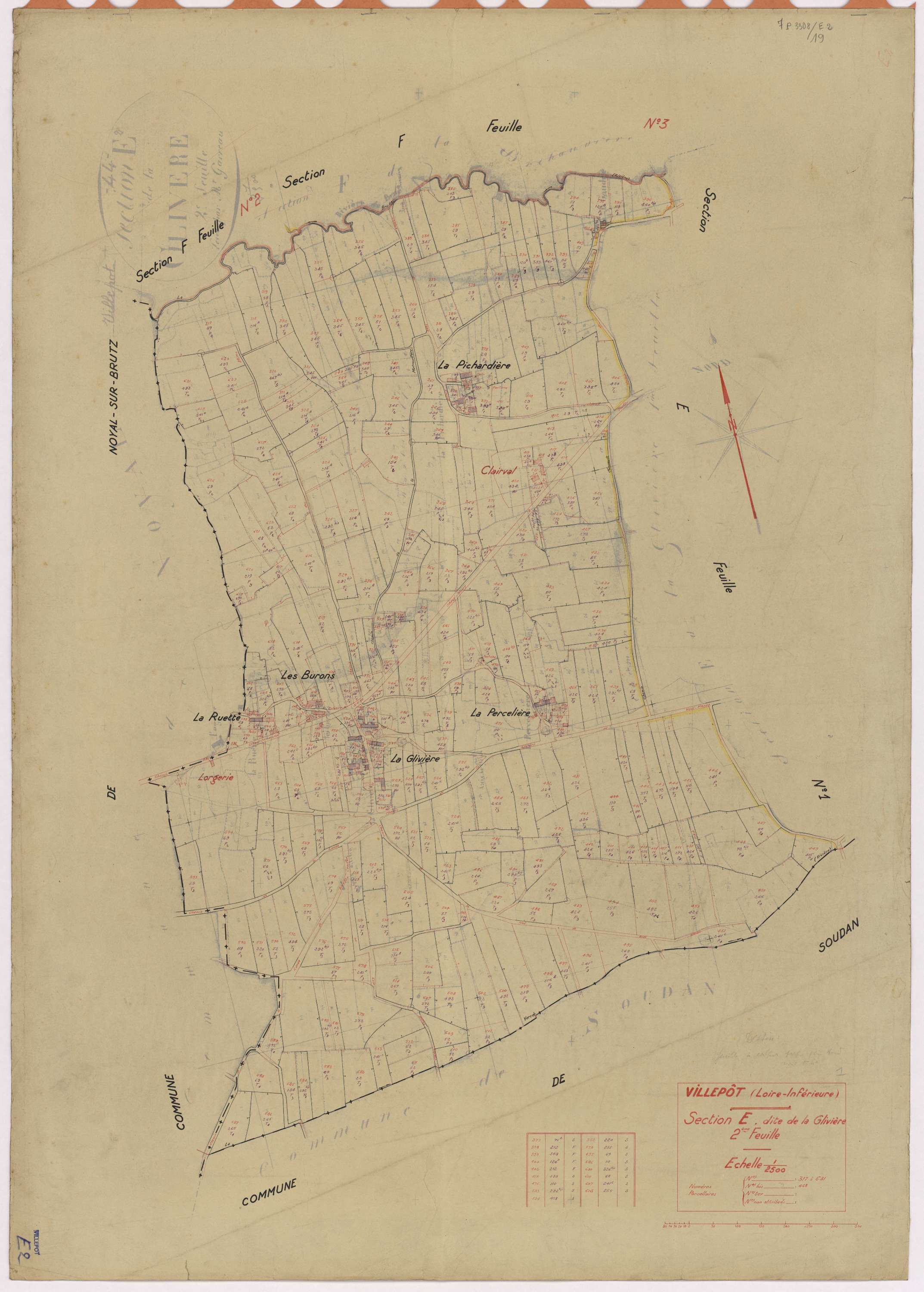 Villepot - Section E2 Glivière (section de La) ; 317-631