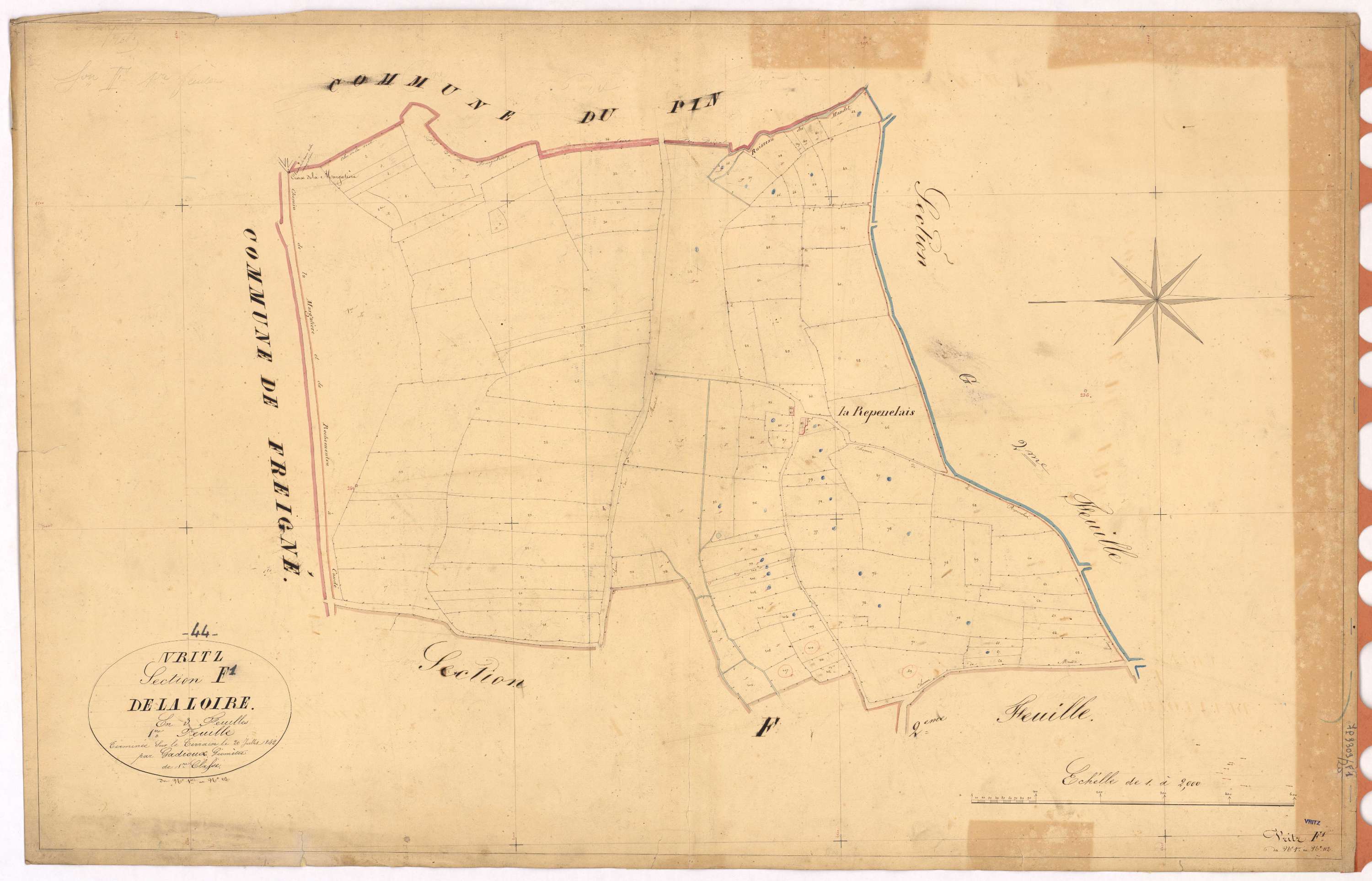 Vritz - Section F1 Loire (section de La) ; 1-112