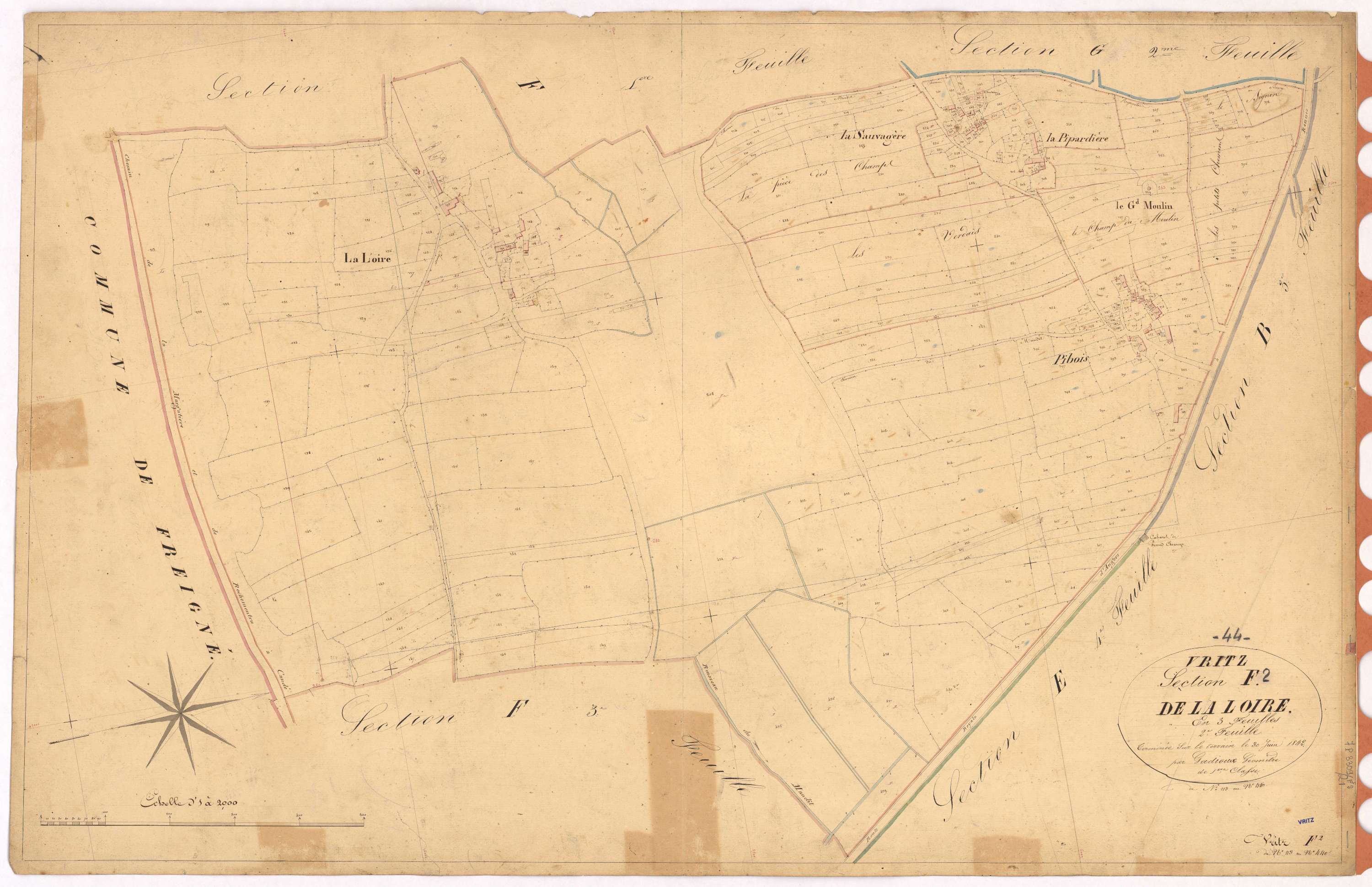 Vritz - Section F2 Loire (section de La) ; 113-440