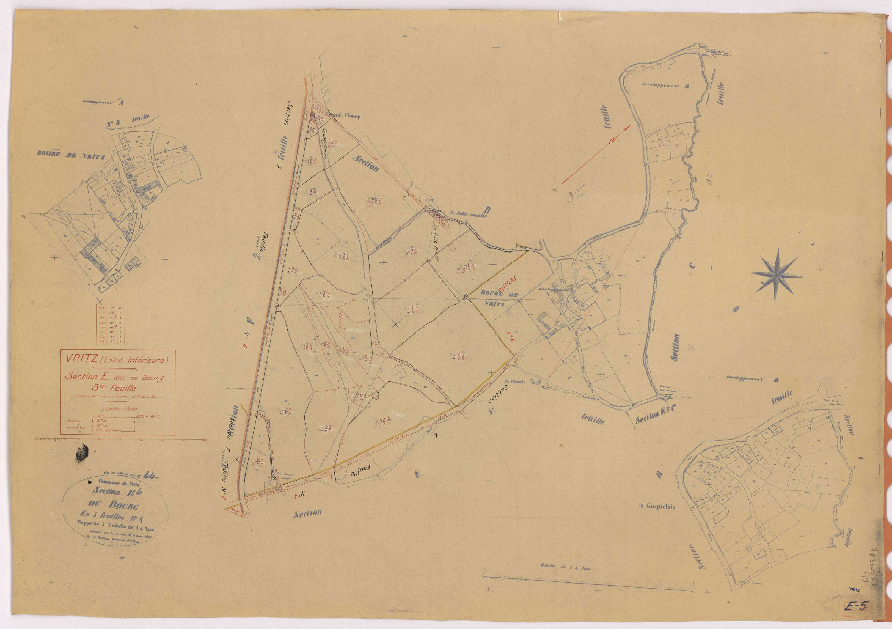Vritz - Section E5 Bourg (section du) ; 383-479