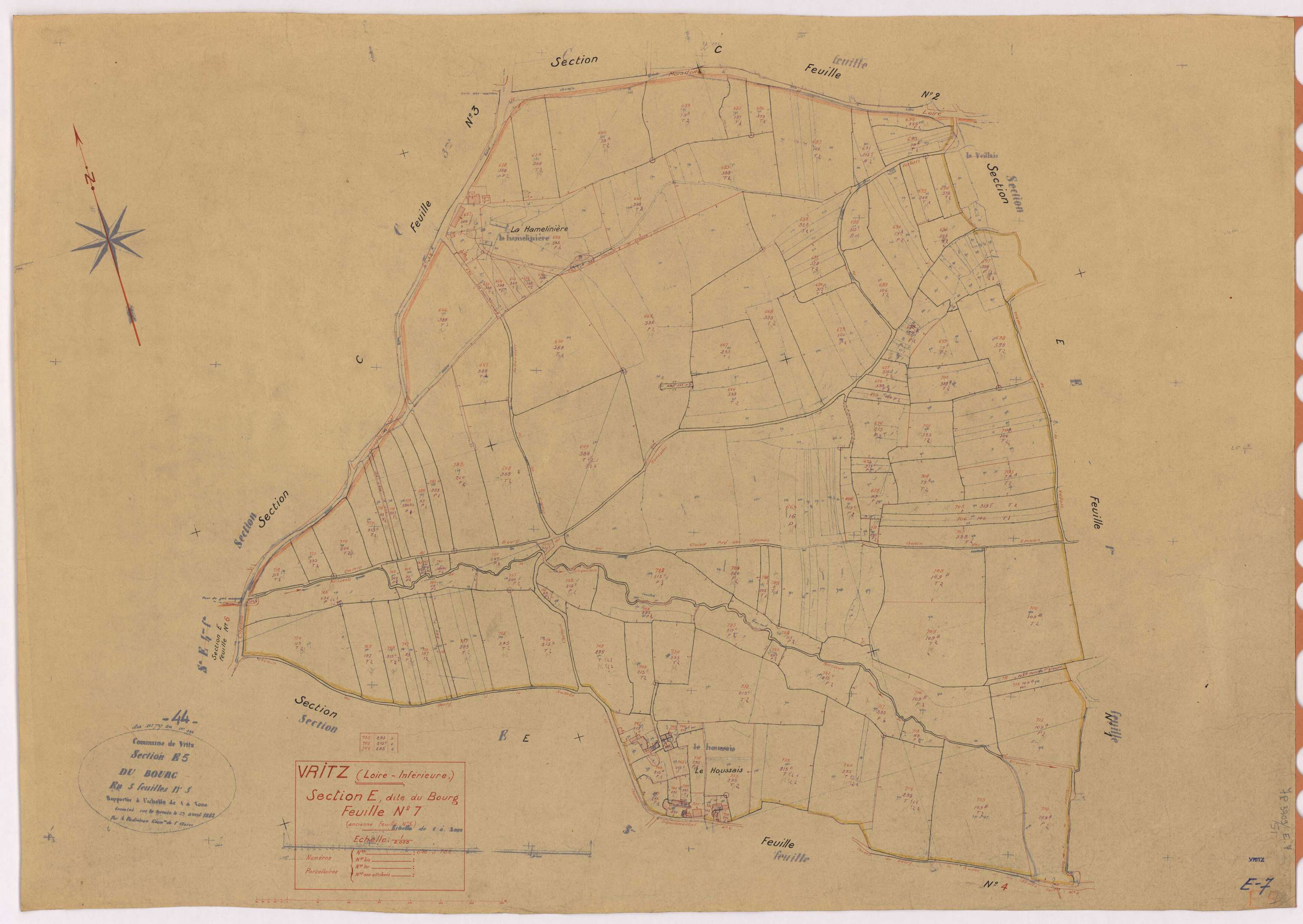 Vritz - Section E7 Bourg (section du) ; 646-782