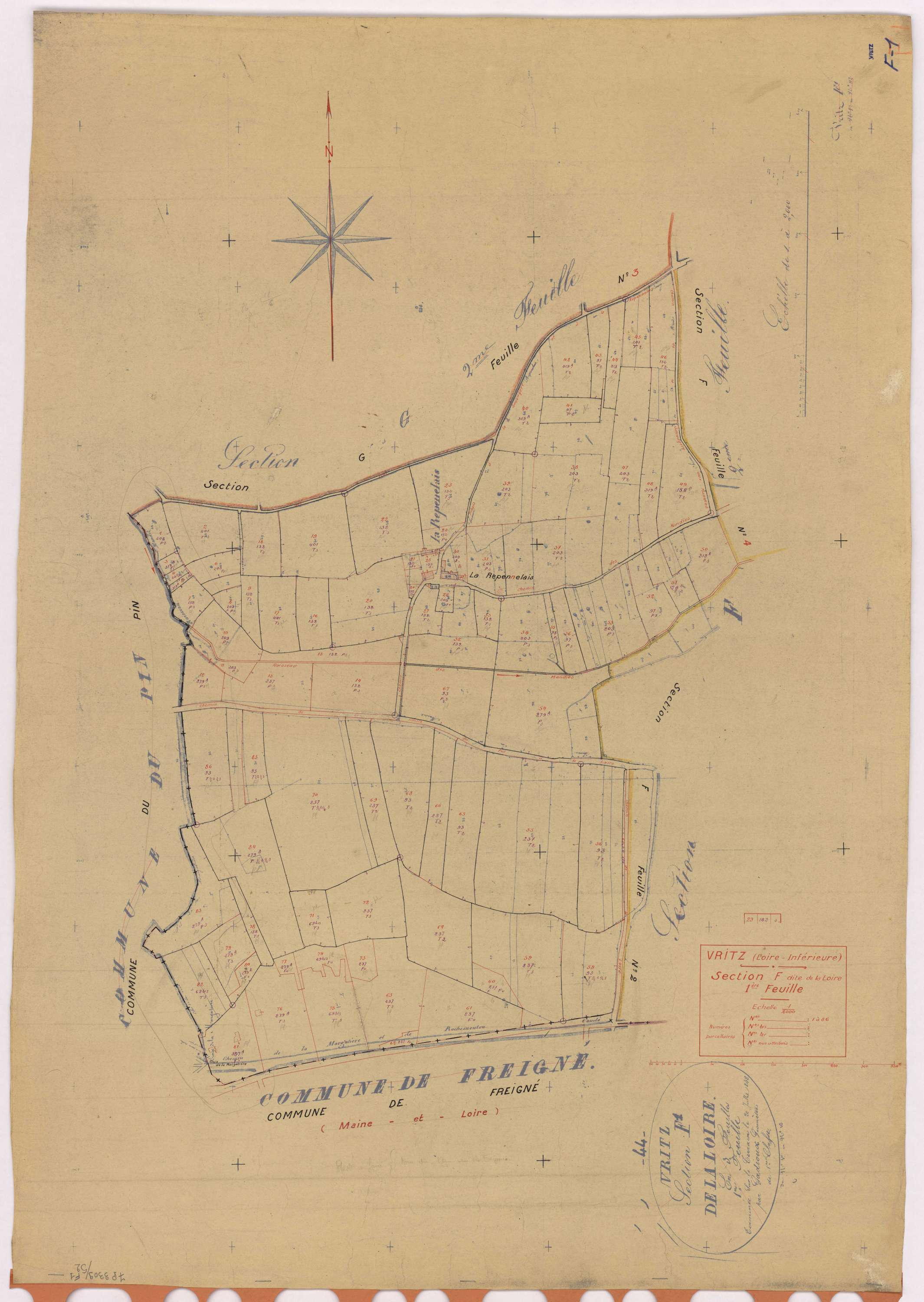 Vritz - Section F1 Loire (section de La) ; 1-86