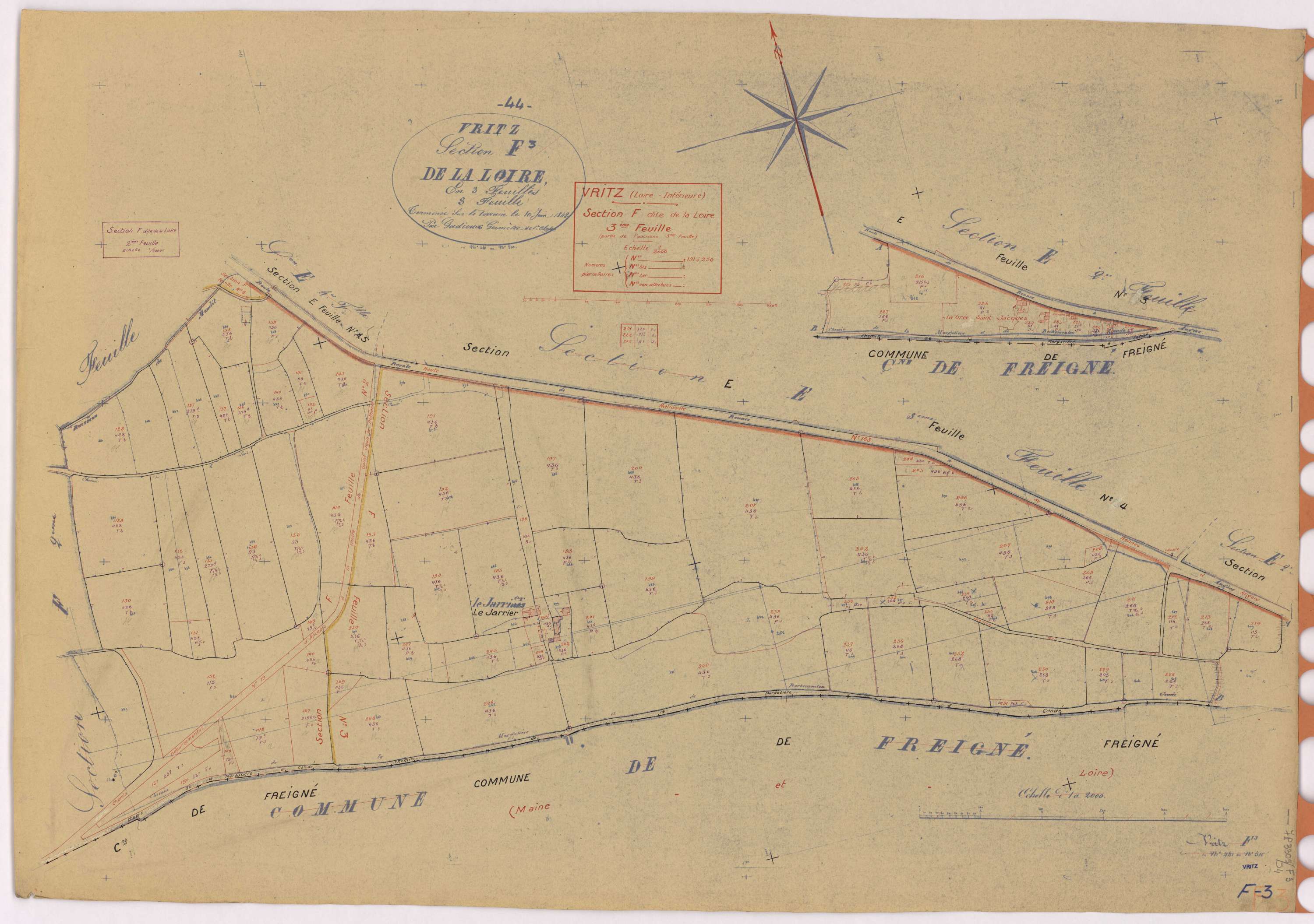 Vritz - Section F3 Loire (section de La) ; 191-250