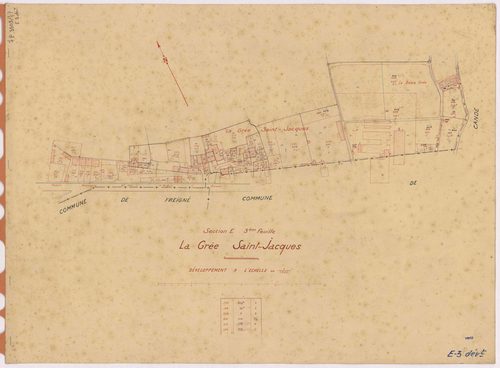 Vritz - Section E3 (développement) Bourg (section du) ; 174-264 ; développement du village de La Grée Saint-Jacques