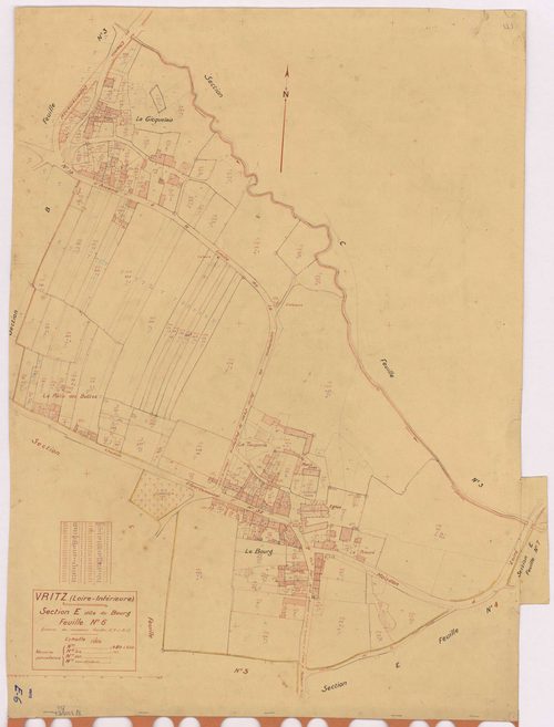 Vritz - Section E6 Bourg (section du) ; 480-645