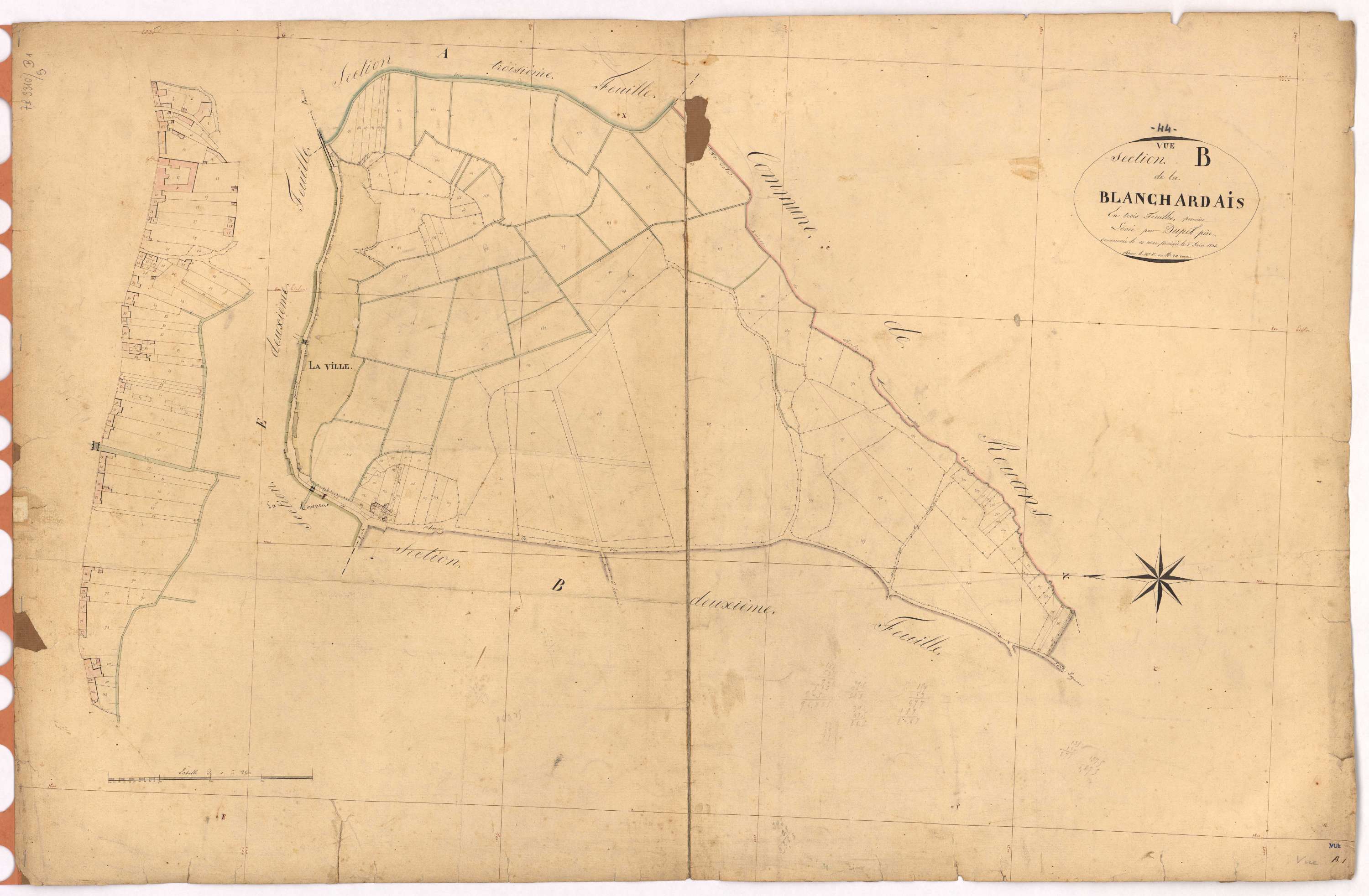 Vue - Section B1 Blanchardais (section de La) ; 1-218