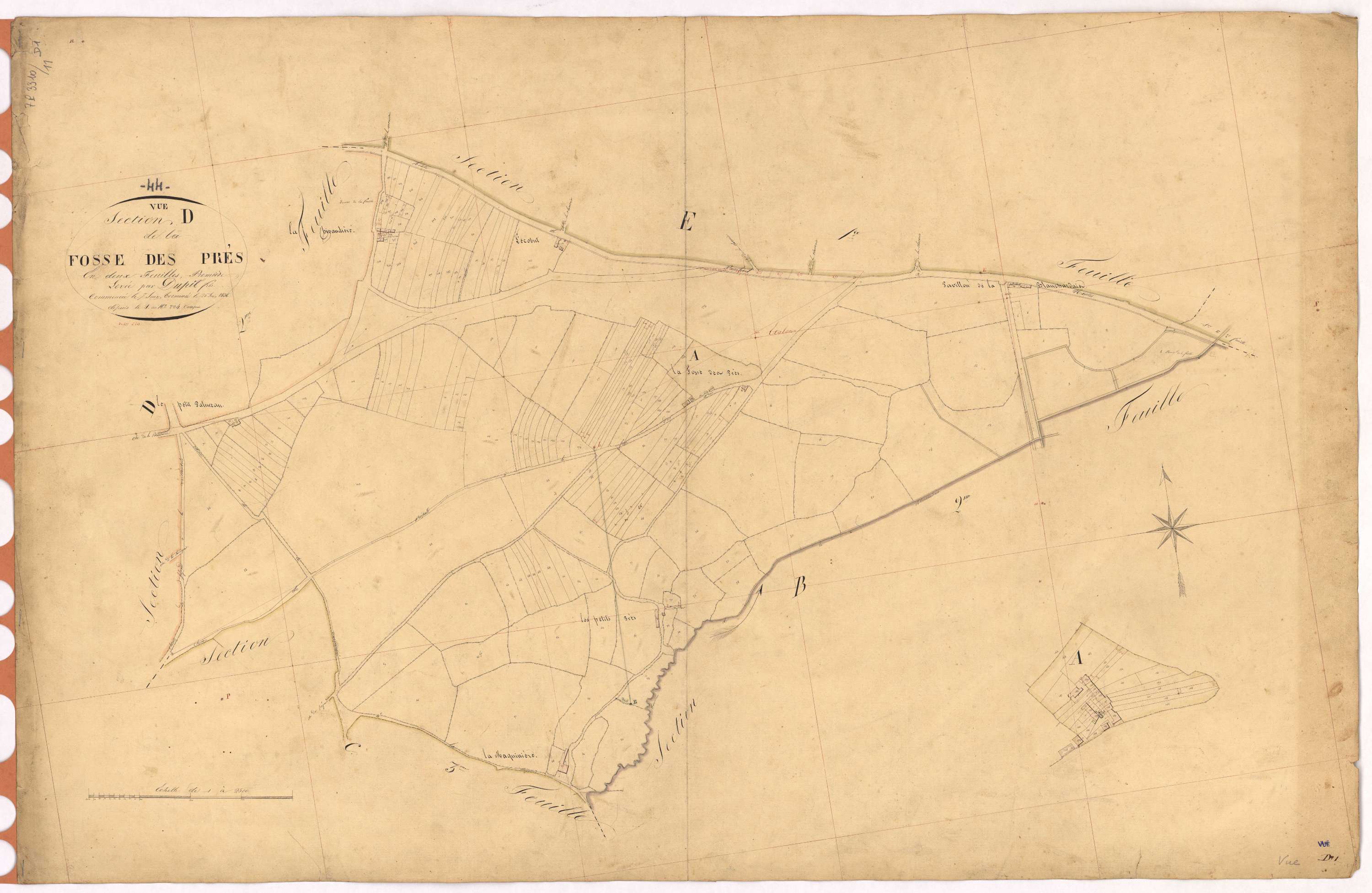 Vue - Section D1 Fosse des Prés (section de La) ; 1-224