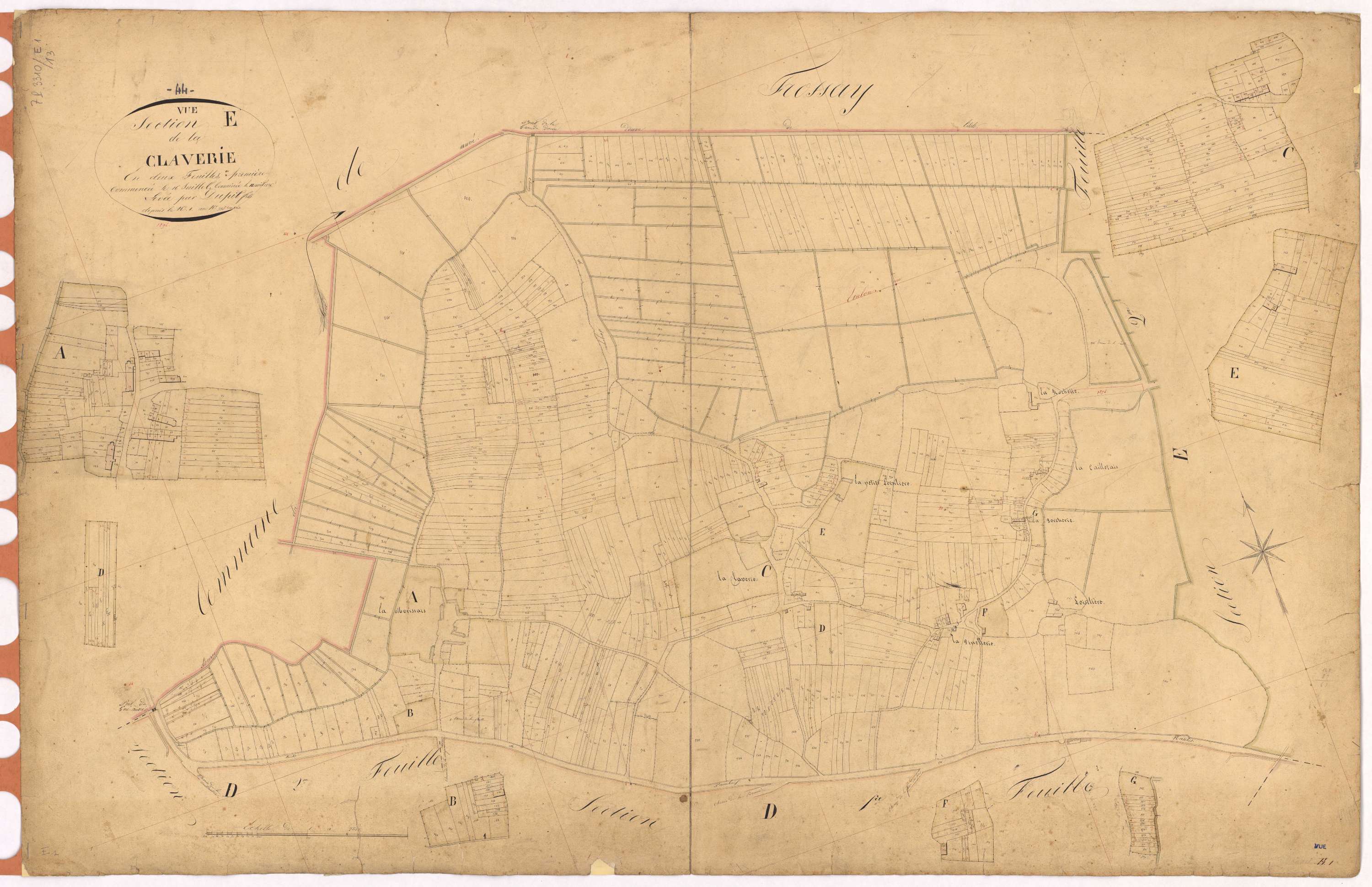 Vue - Section E1 Claverie (section de La) ; 1-995