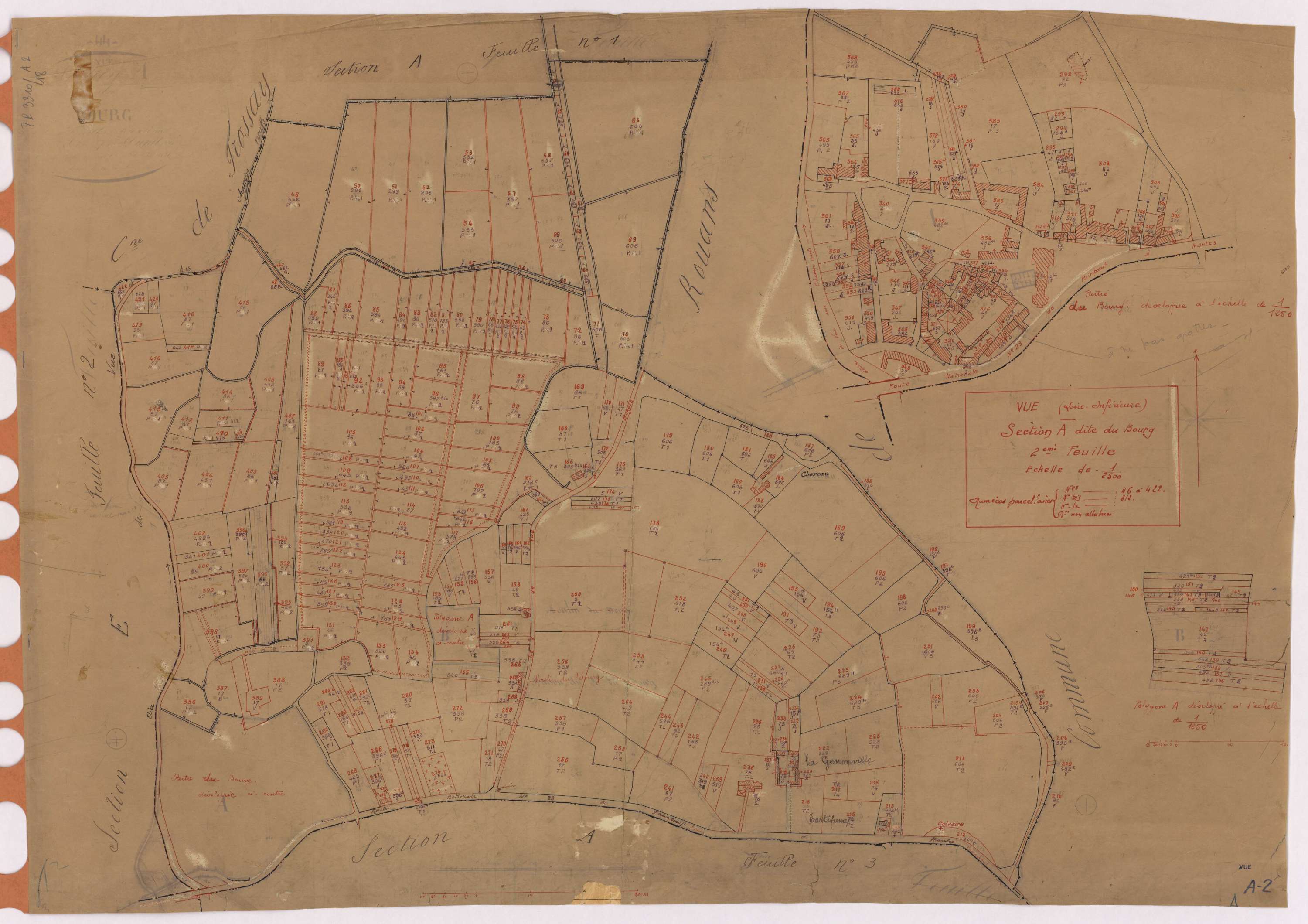 Vue - Section A2 Bourg (section du) ; 46-422