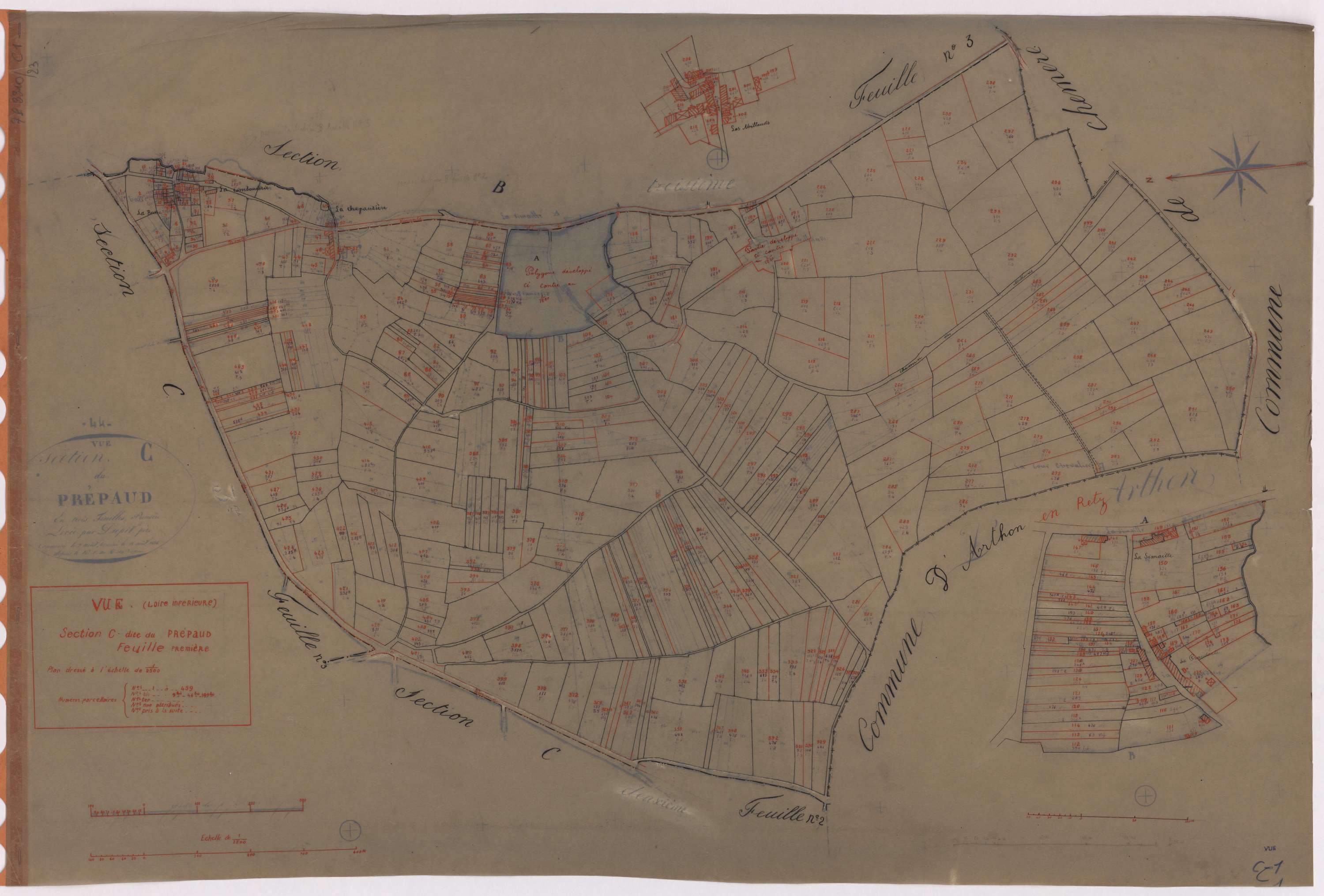 Vue - Section C1 Prépaud (section du) ; 1-459