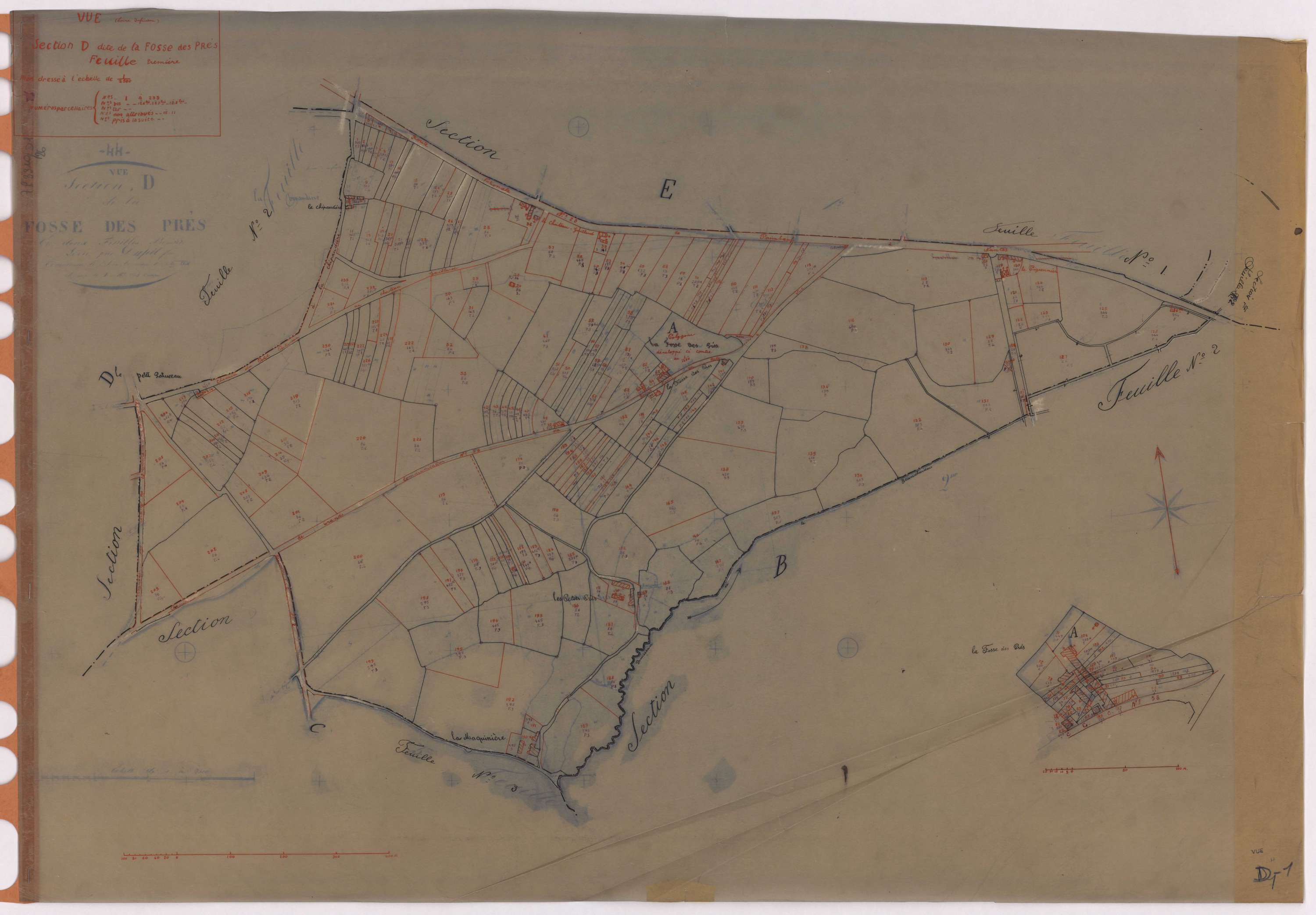 Vue - Section D1 Fosse des Prés (section de La) ; 1-233