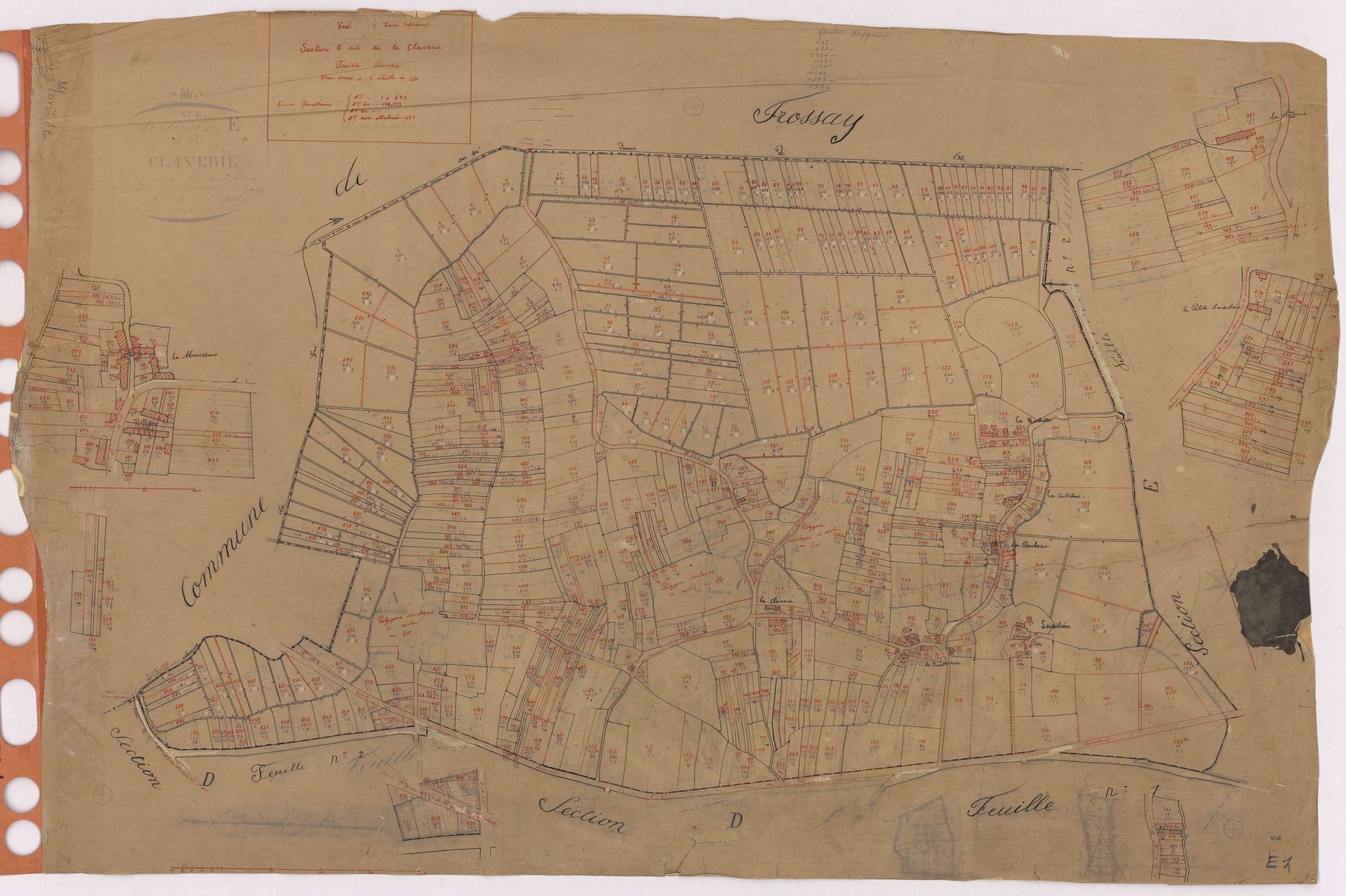 Vue - Section E1 Claverie (section de La) ; 1-693