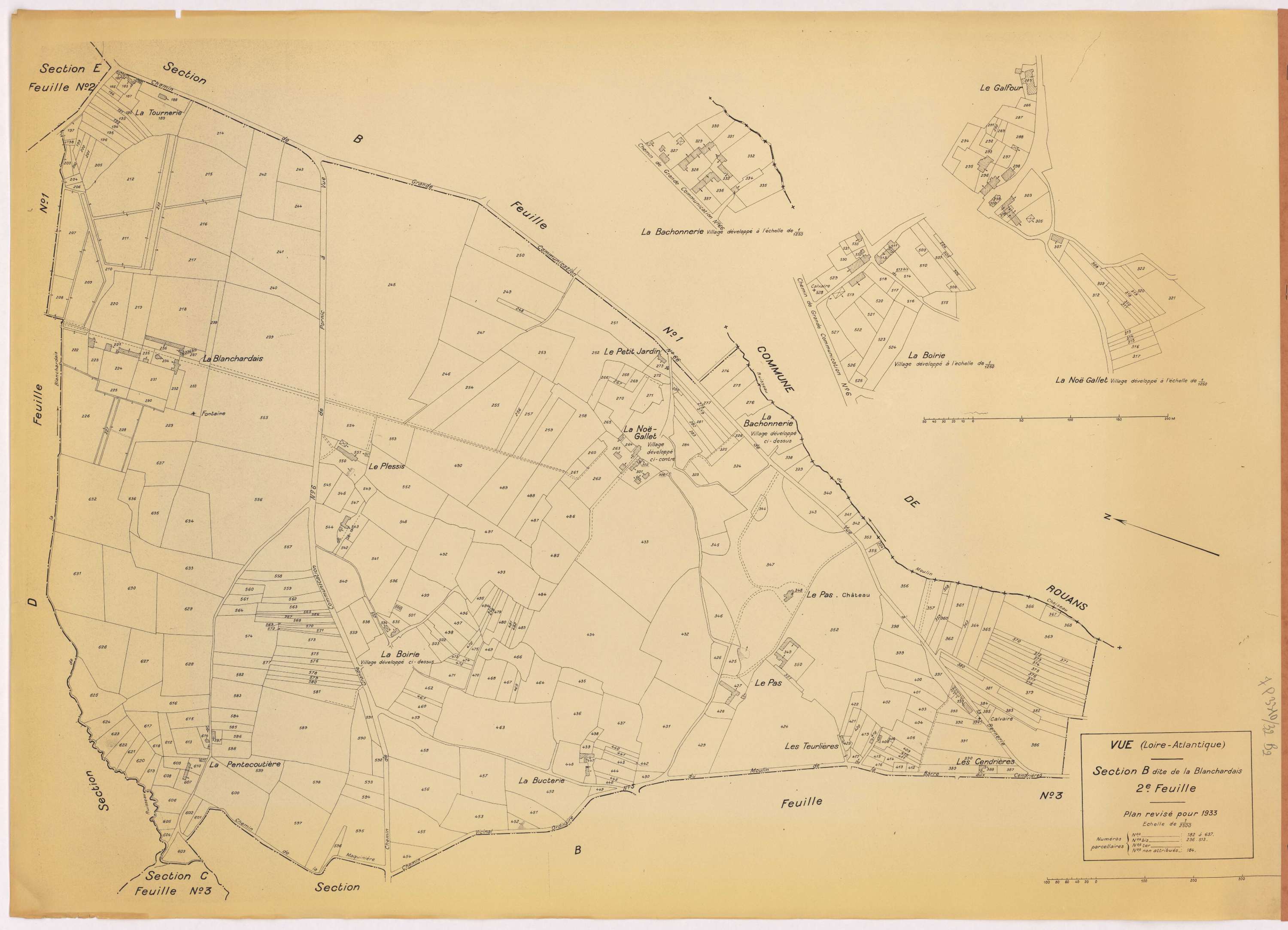 Vue - Section B2 Blanchardais (section de La) ; 182-637