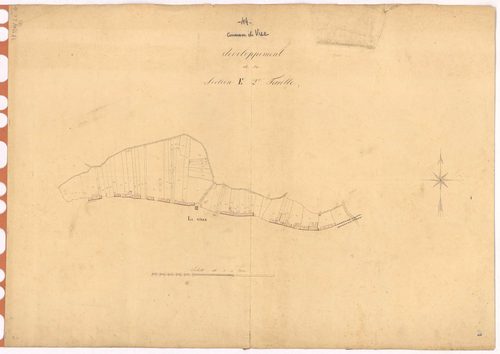 Vue - Section E2 (développement) Claverie (section de La) ; 996-1294 ; développement de la quatrième partie du Bourg (La Ville)