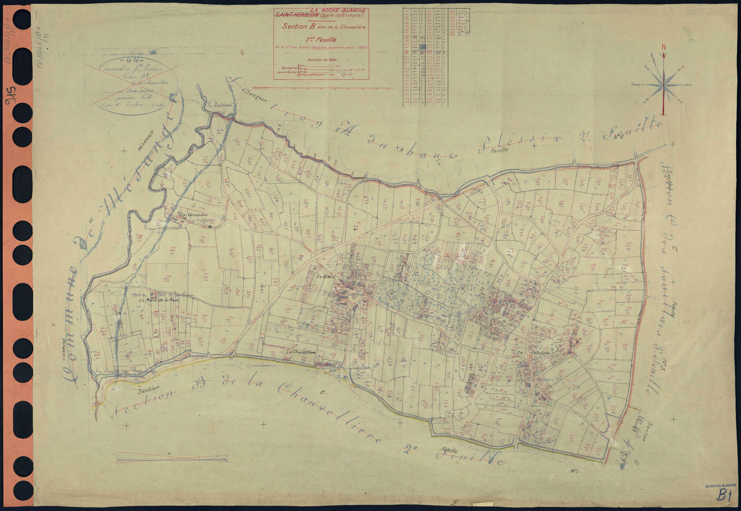 La Roche-Blanche - Section B1 Chauvelière (section de La) . 1-583