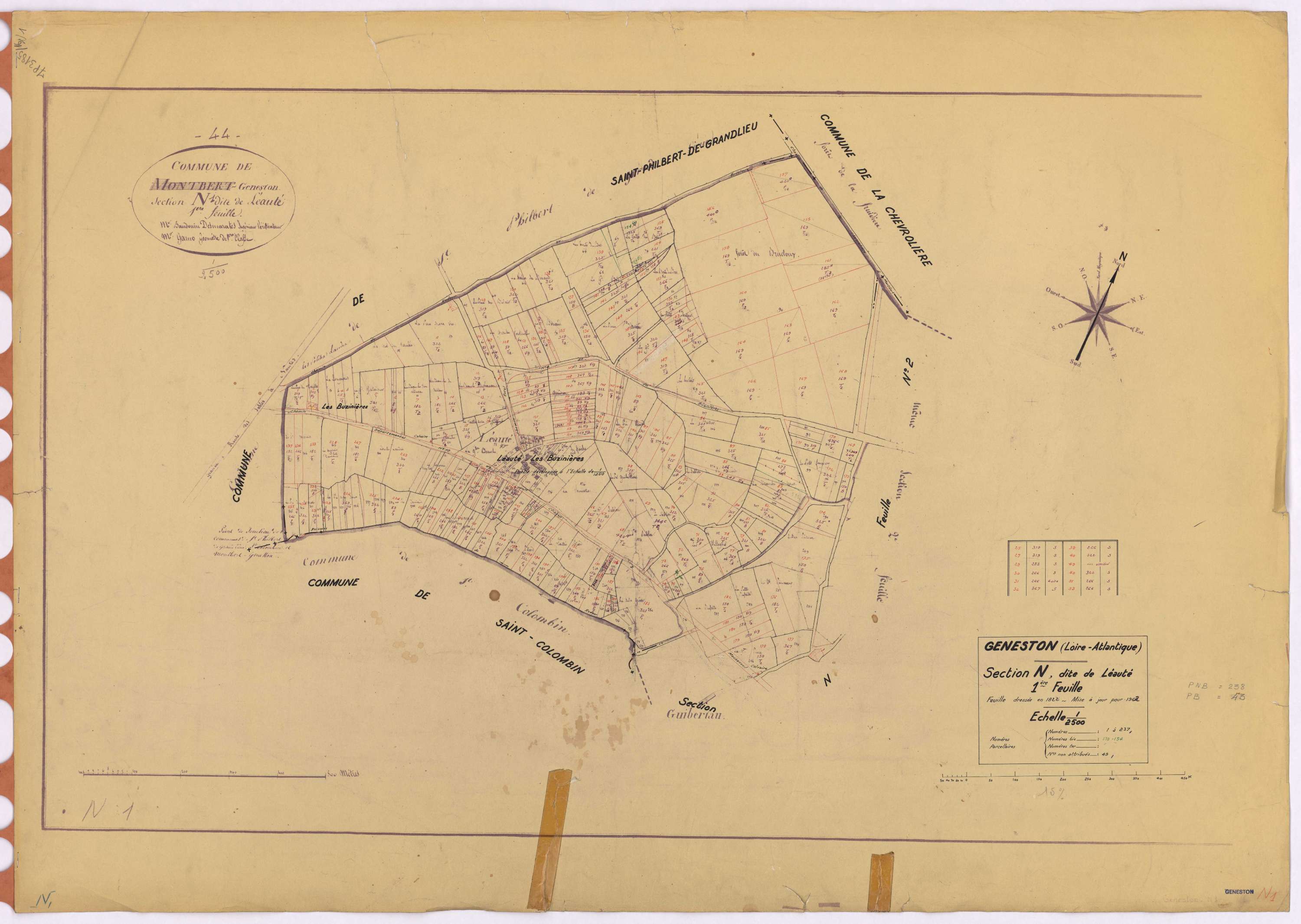 Geneston - Section N1 Léauté (section de) ; 1-237