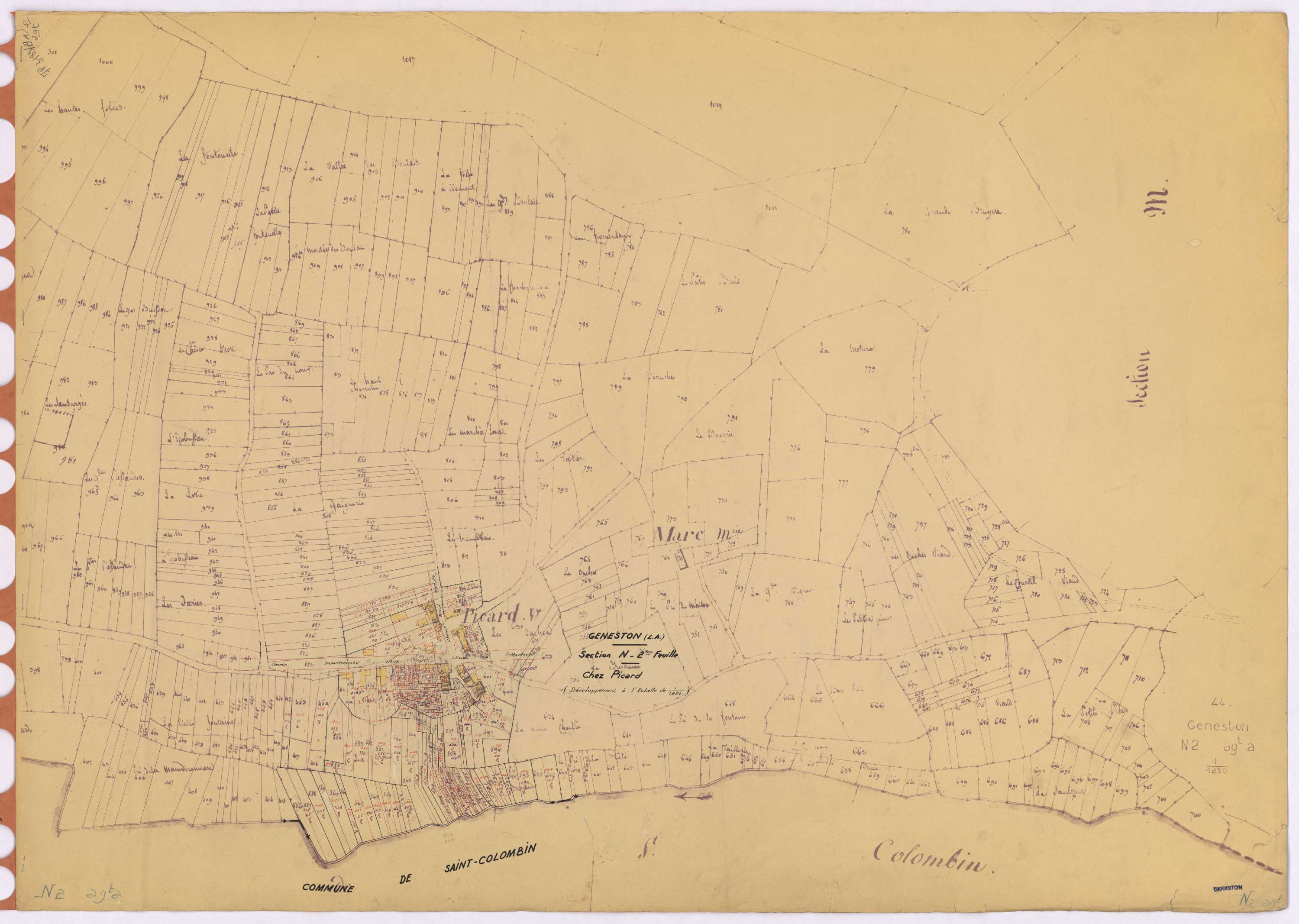 Geneston - Section N2 (développement) Léauté (section de) ; 238-753 ; développement du village de Picard