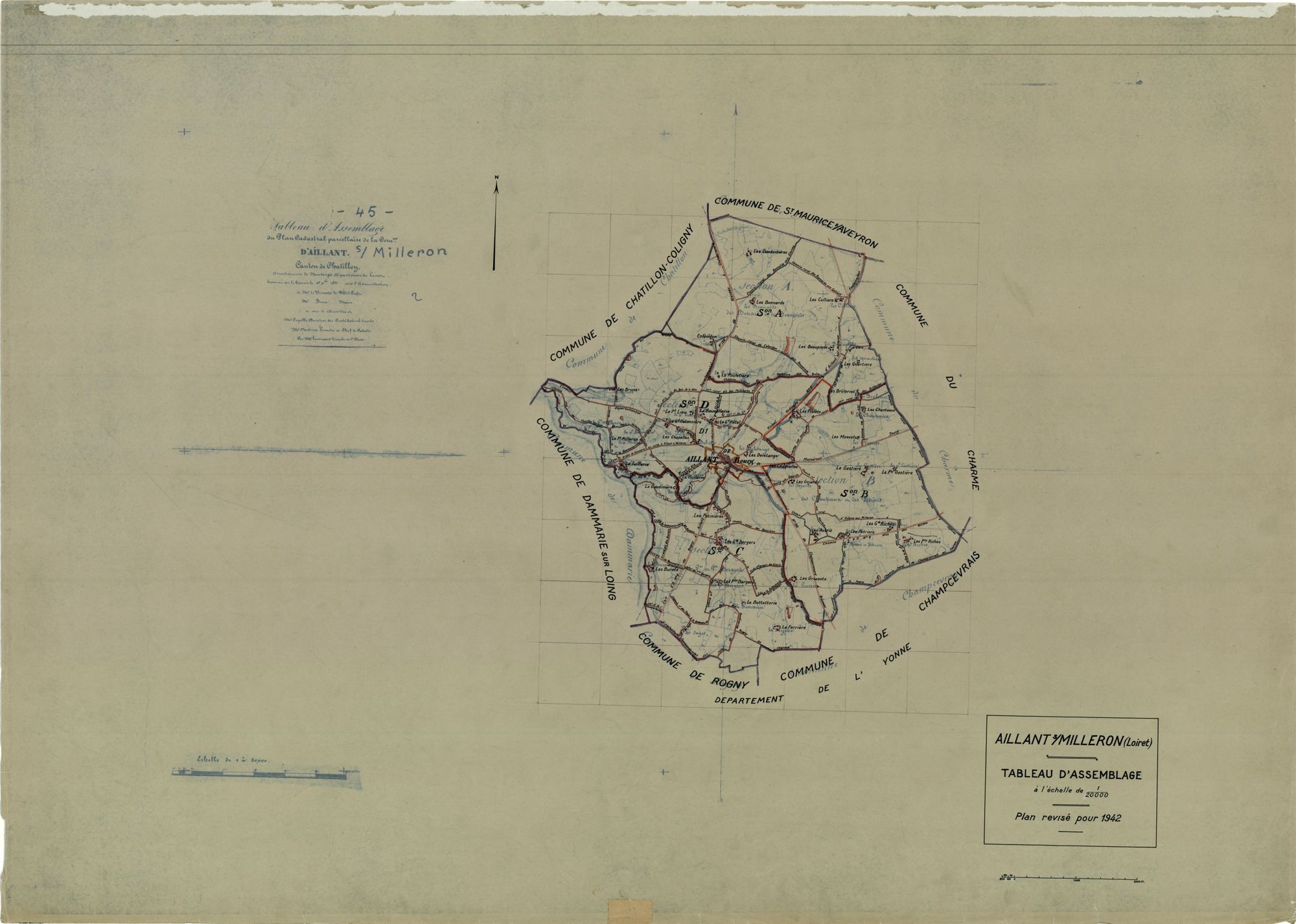 Aillant-sur-Milleron - Tableau d'assemblage