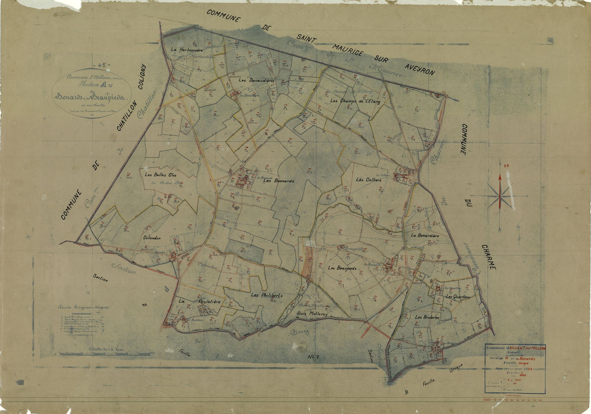 Aillant-sur-Milleron - Sections