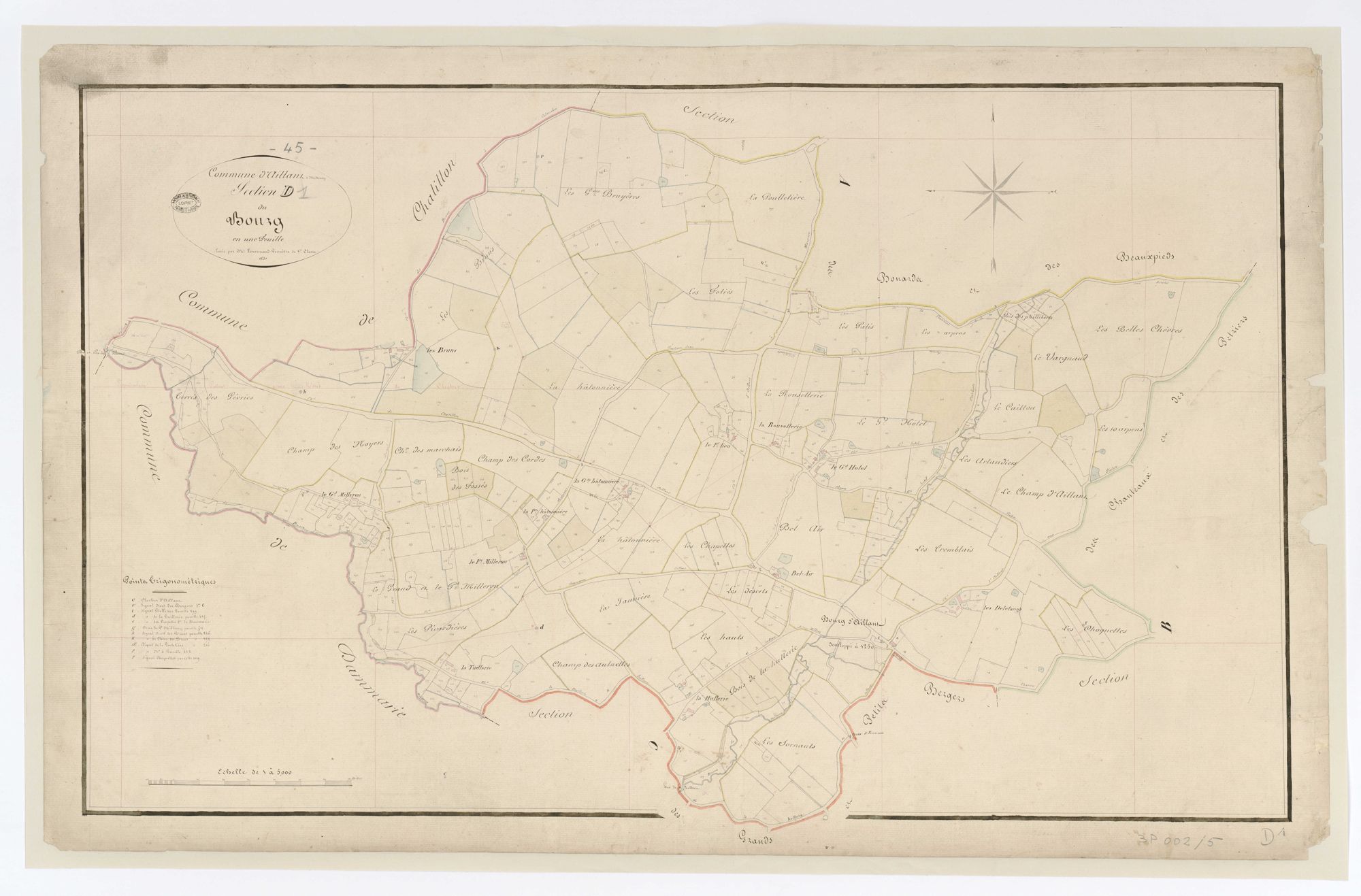 Aillant-sur-Milleron - Sections