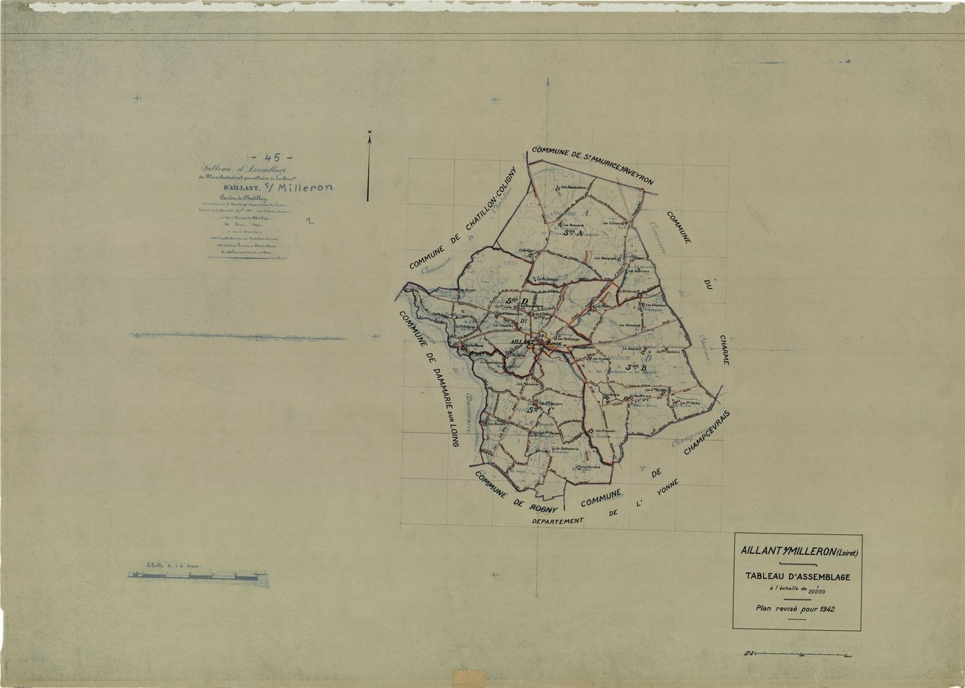 Aillant-sur-Milleron - Tableau d'assemblage