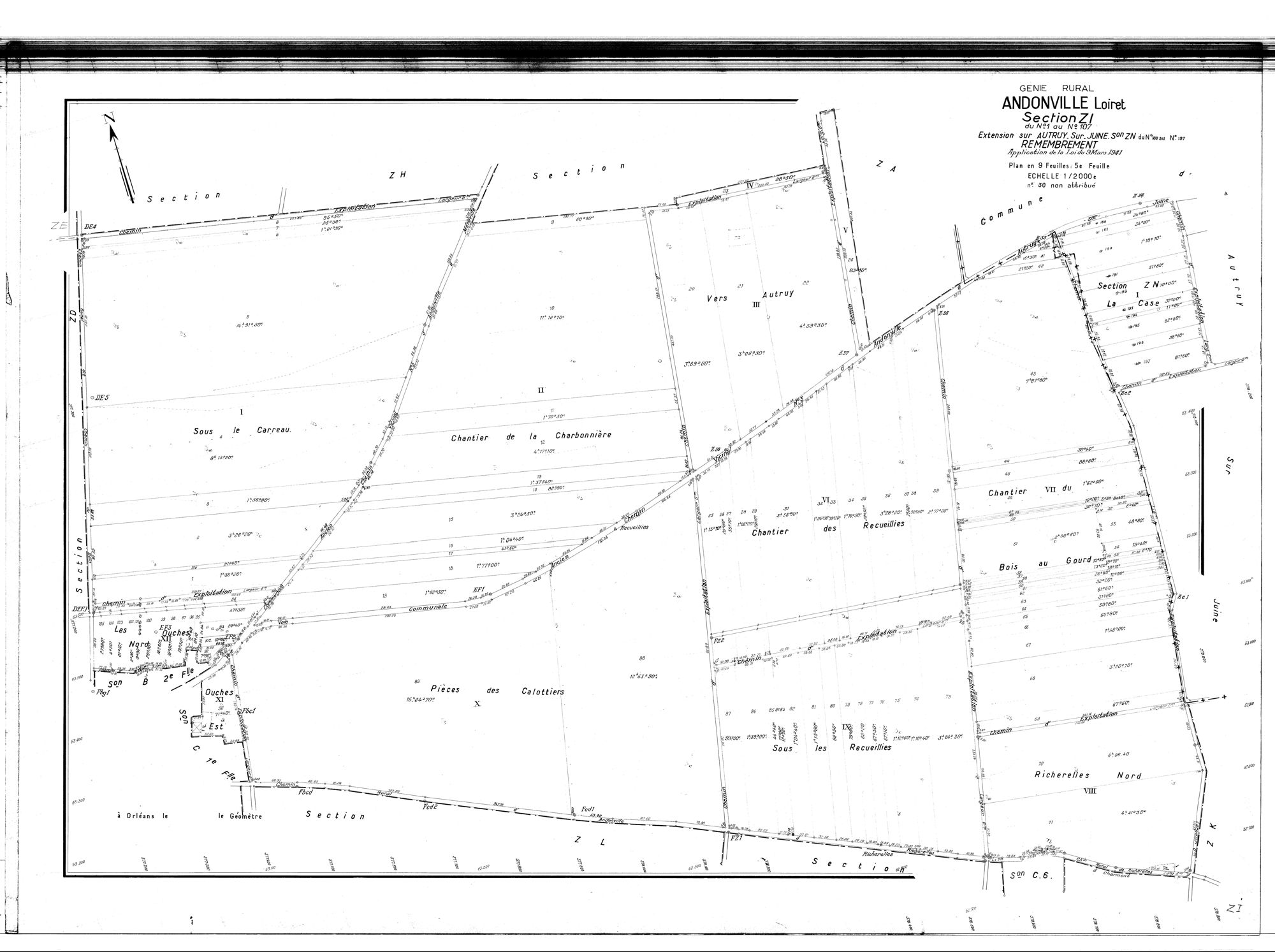 Andonville - Sections