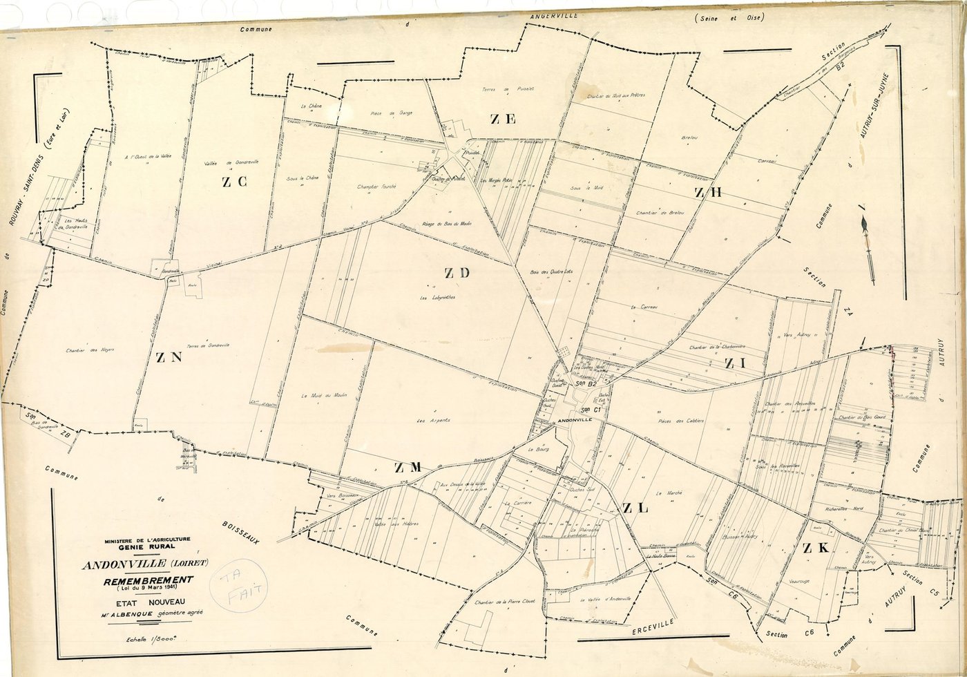 Andonville - Tableau d'assemblage