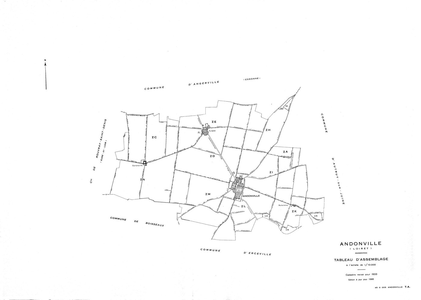 Andonville - Tableau d'assemblage