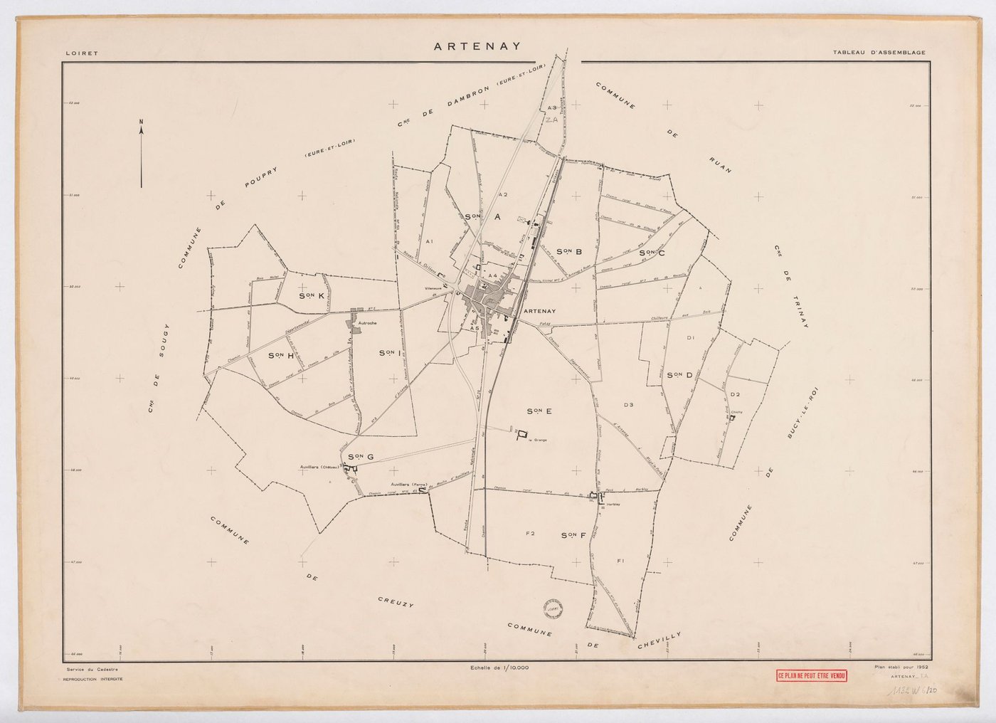 Artenay - Tableau d'assemblage