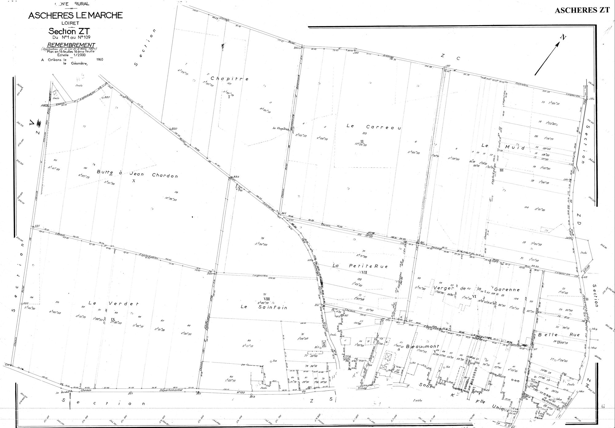 Aschères-le-Marché - Sections