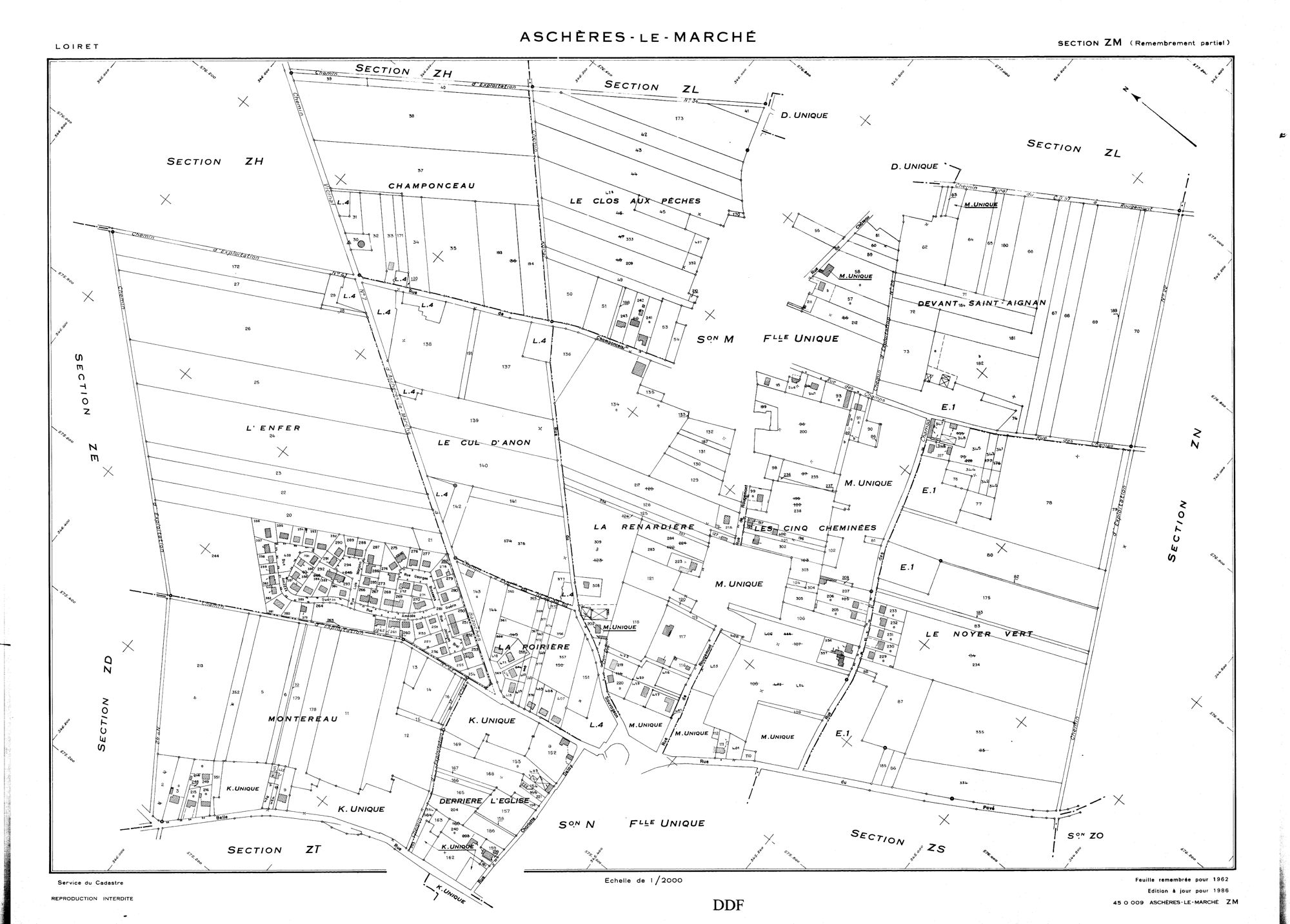 Aschères-le-Marché - Sections
