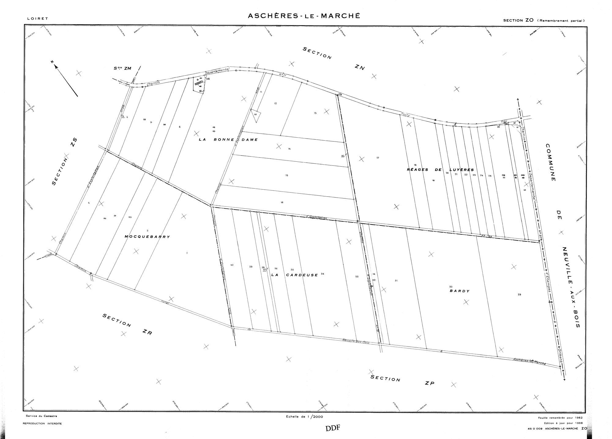 Aschères-le-Marché - Sections