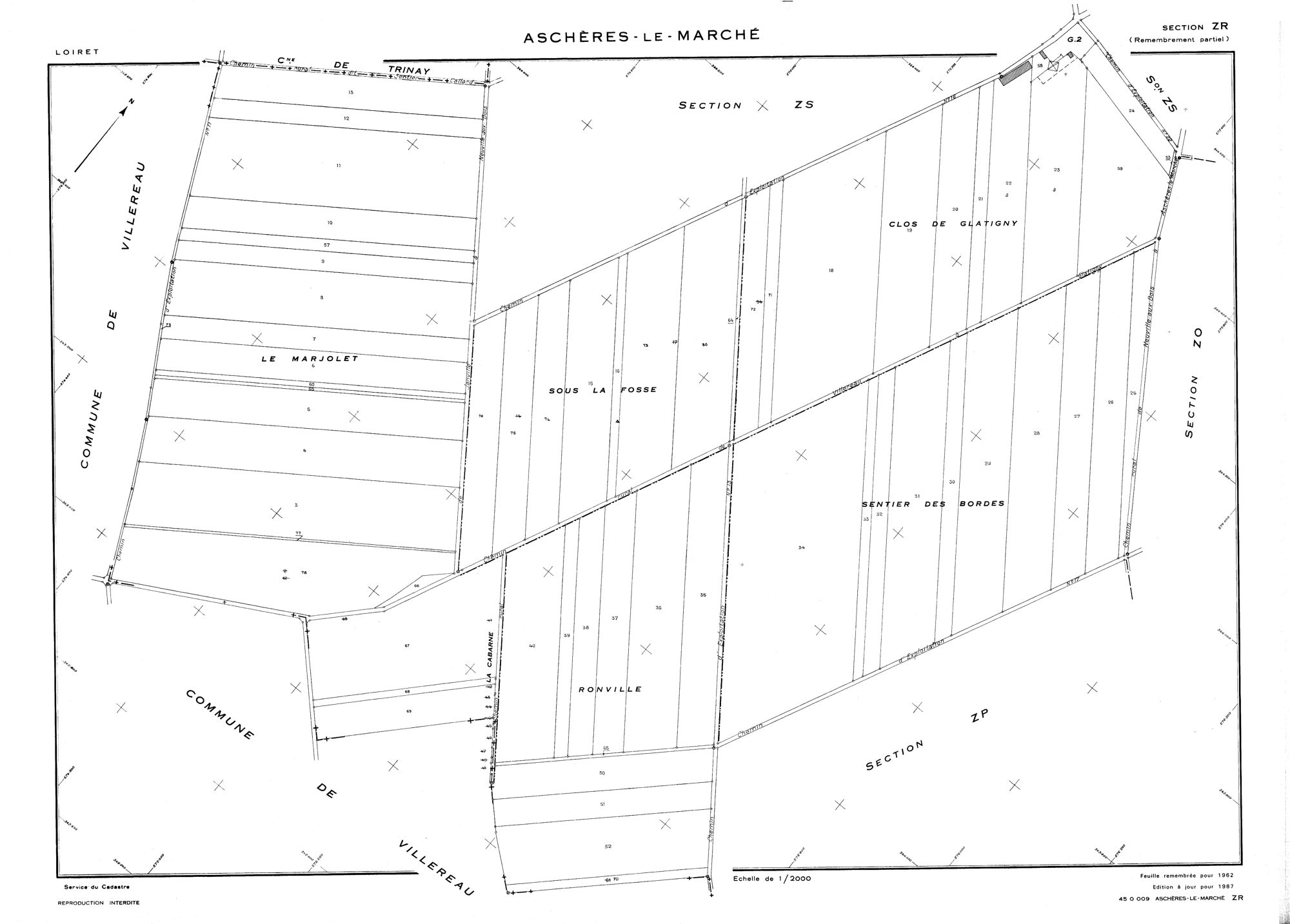 Aschères-le-Marché - Sections