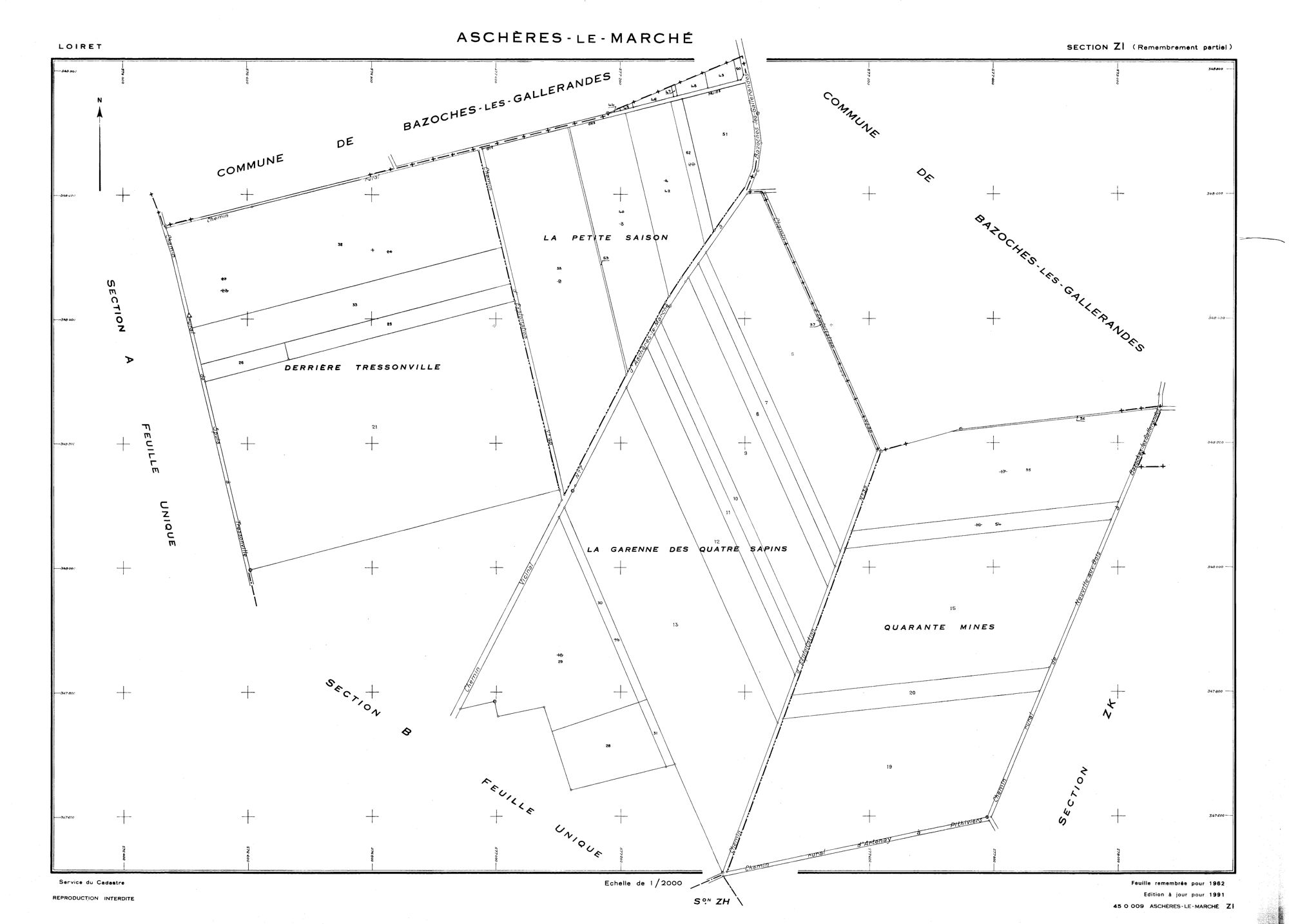 Aschères-le-Marché - Sections