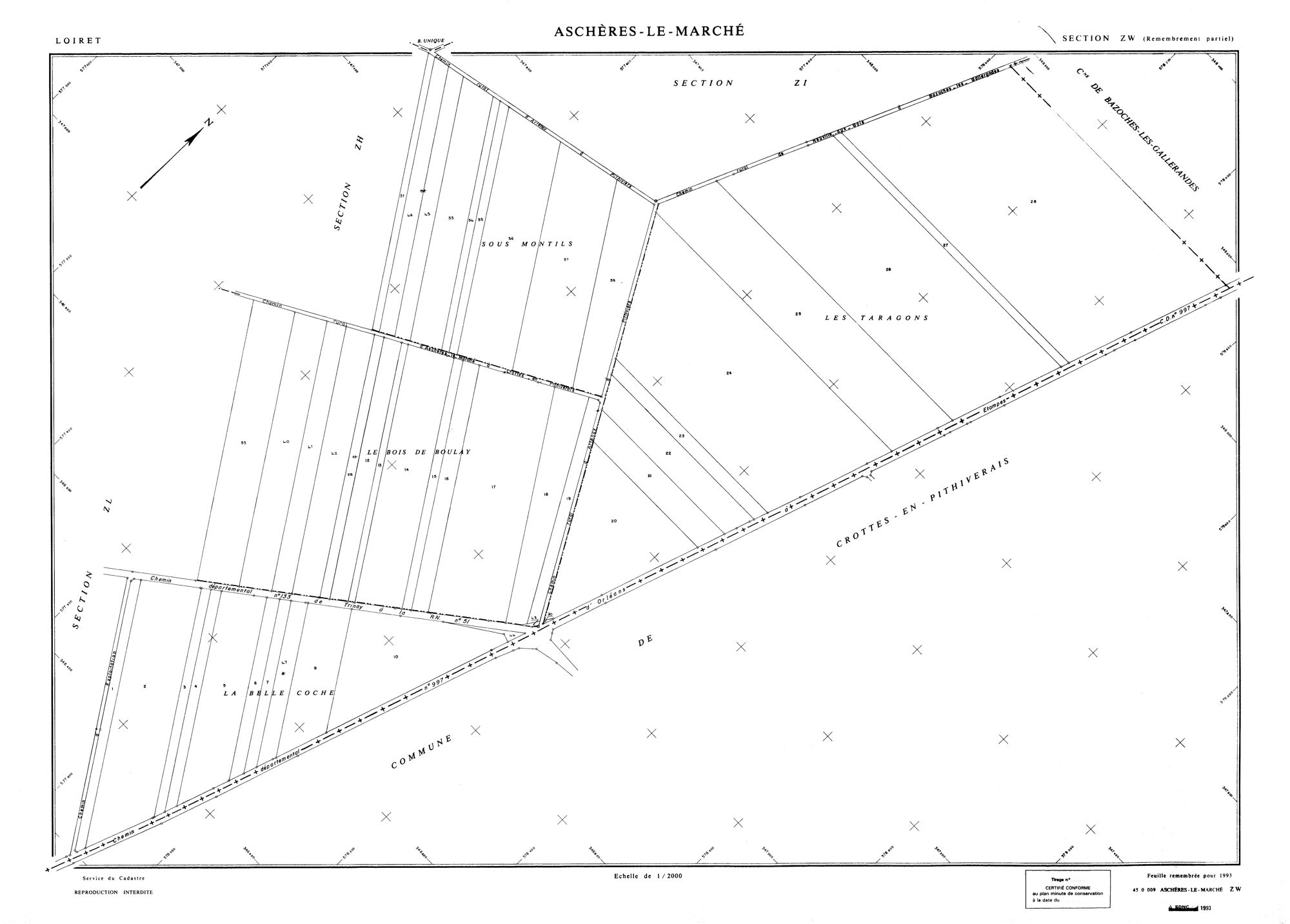 Aschères-le-Marché - Sections