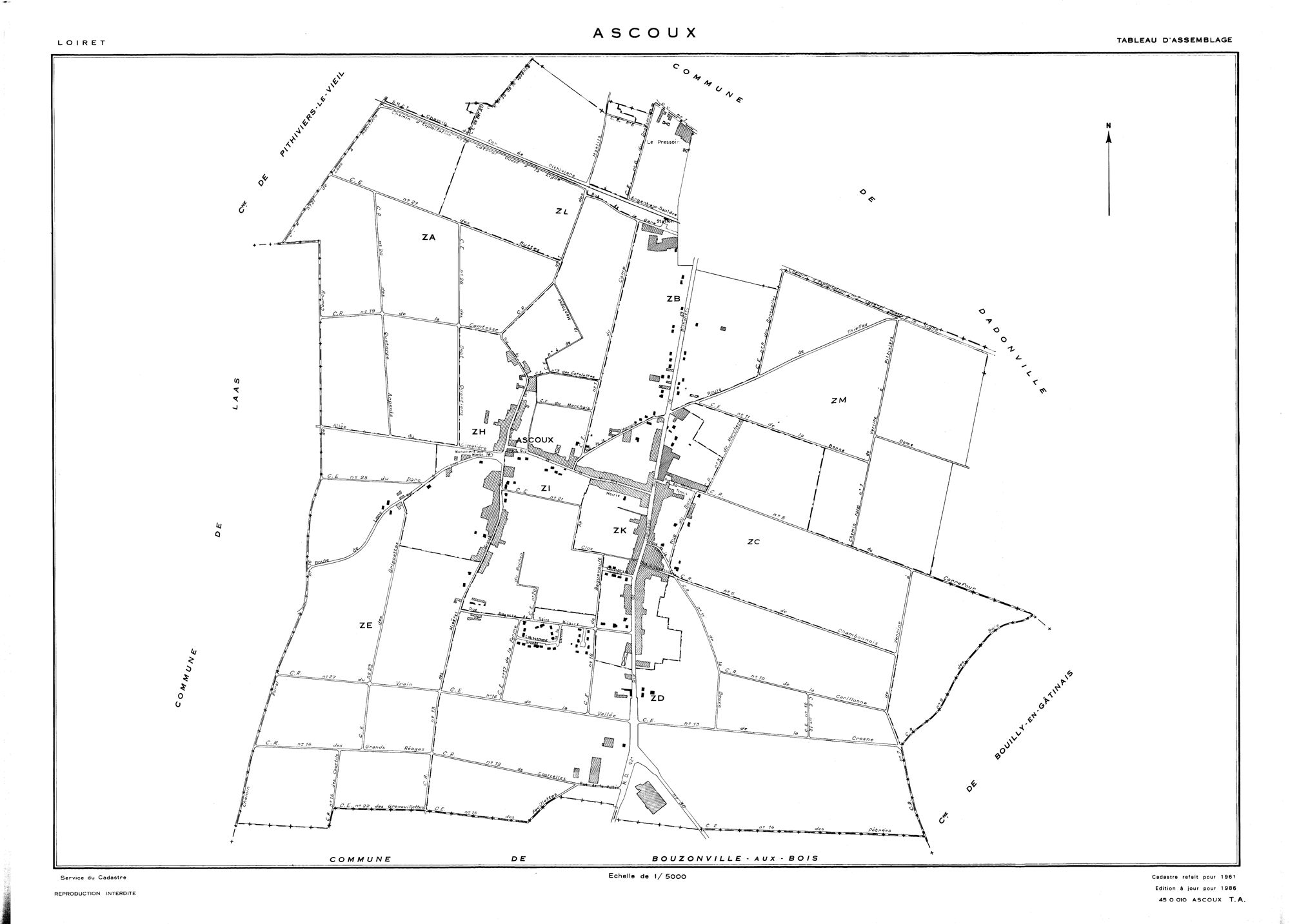 Ascoux - Tableau d'assemblage