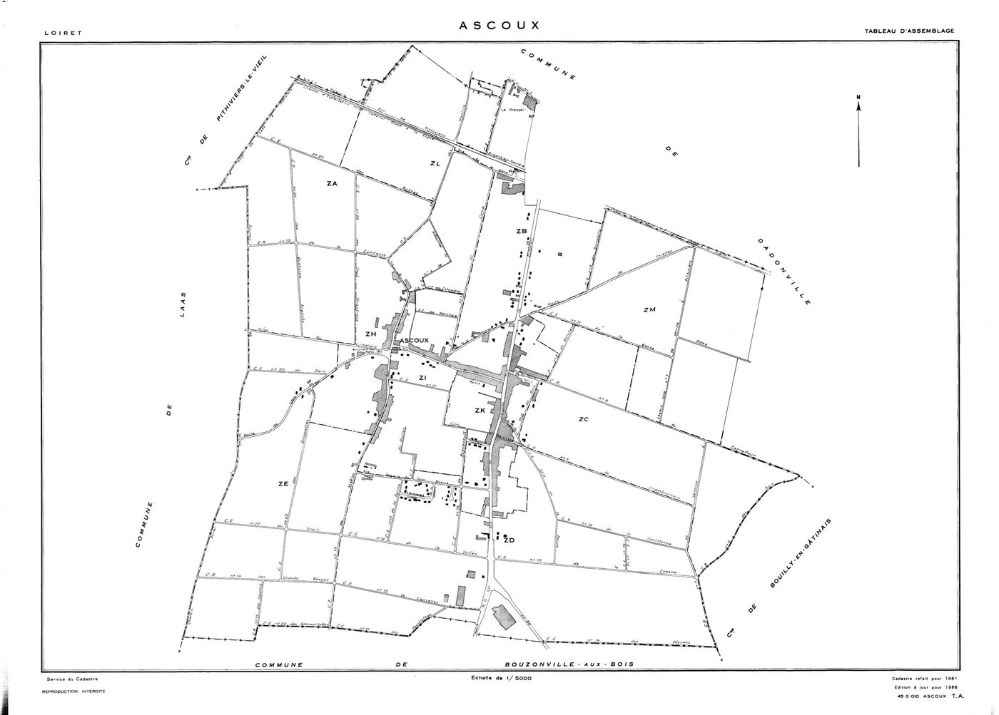 Ascoux - Tableau d'assemblage