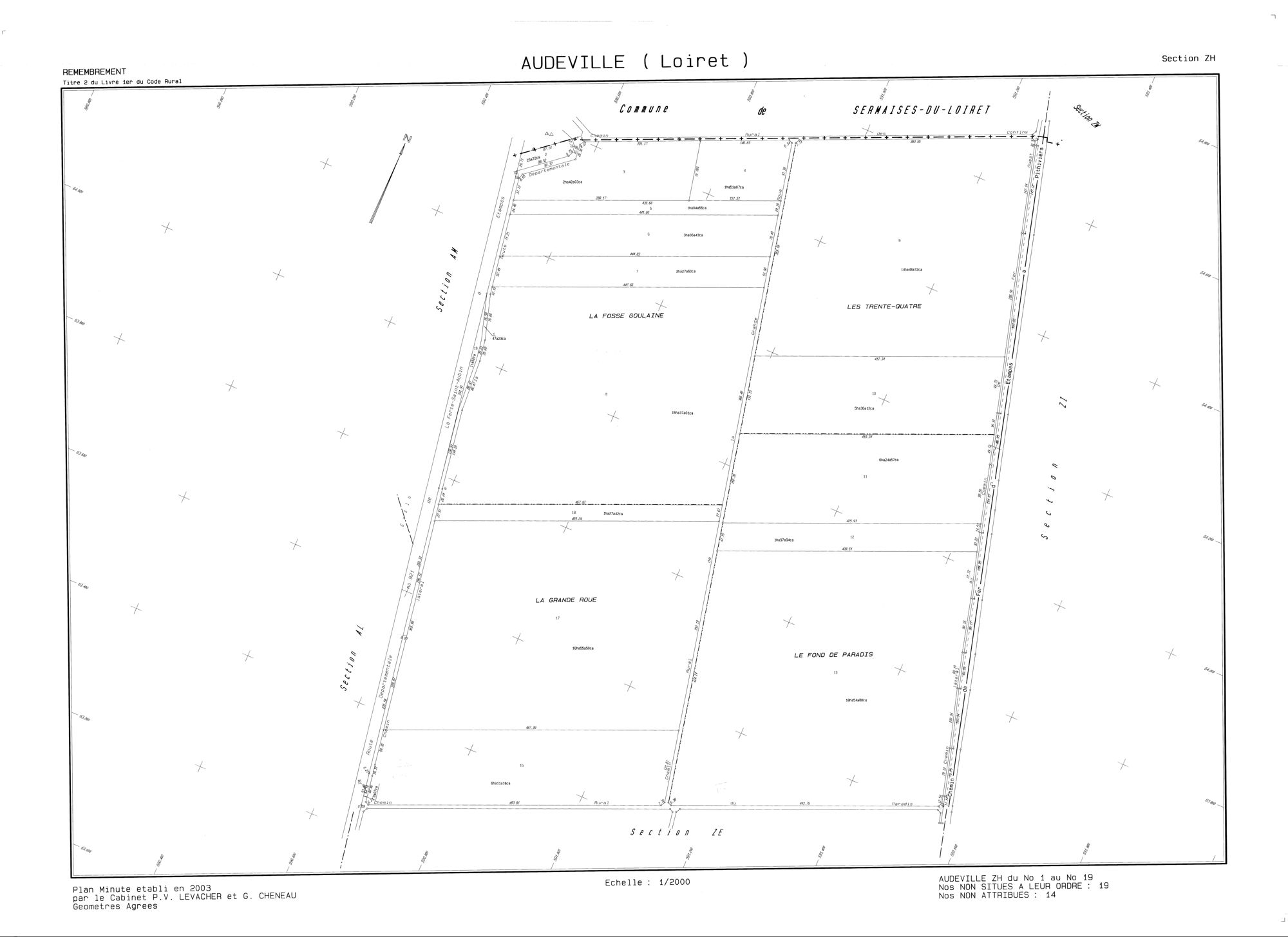 Audeville - Sections