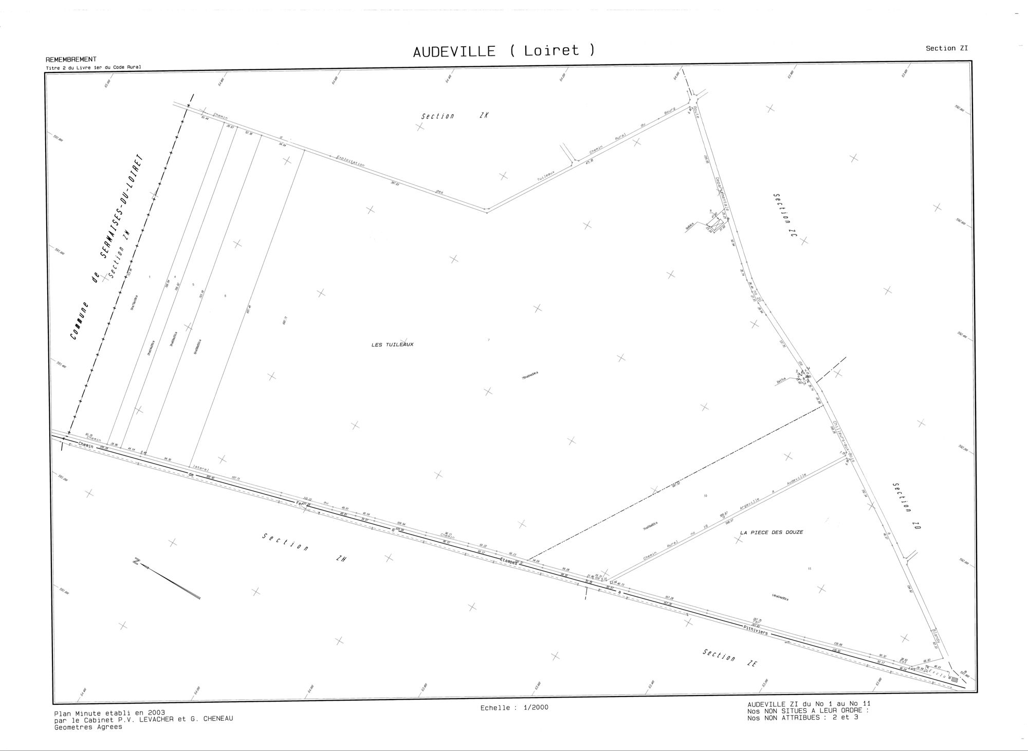 Audeville - Sections