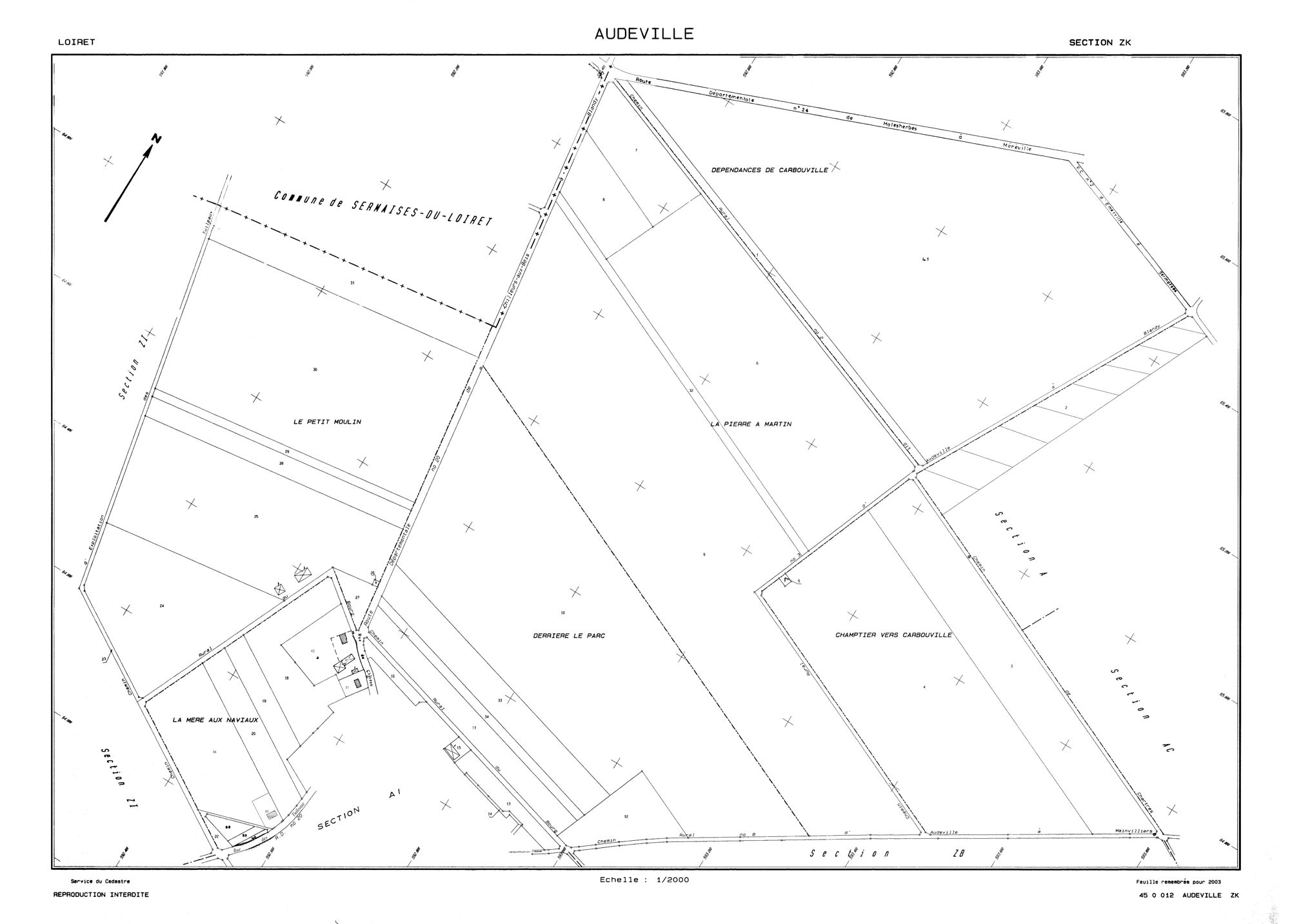 Audeville - Sections