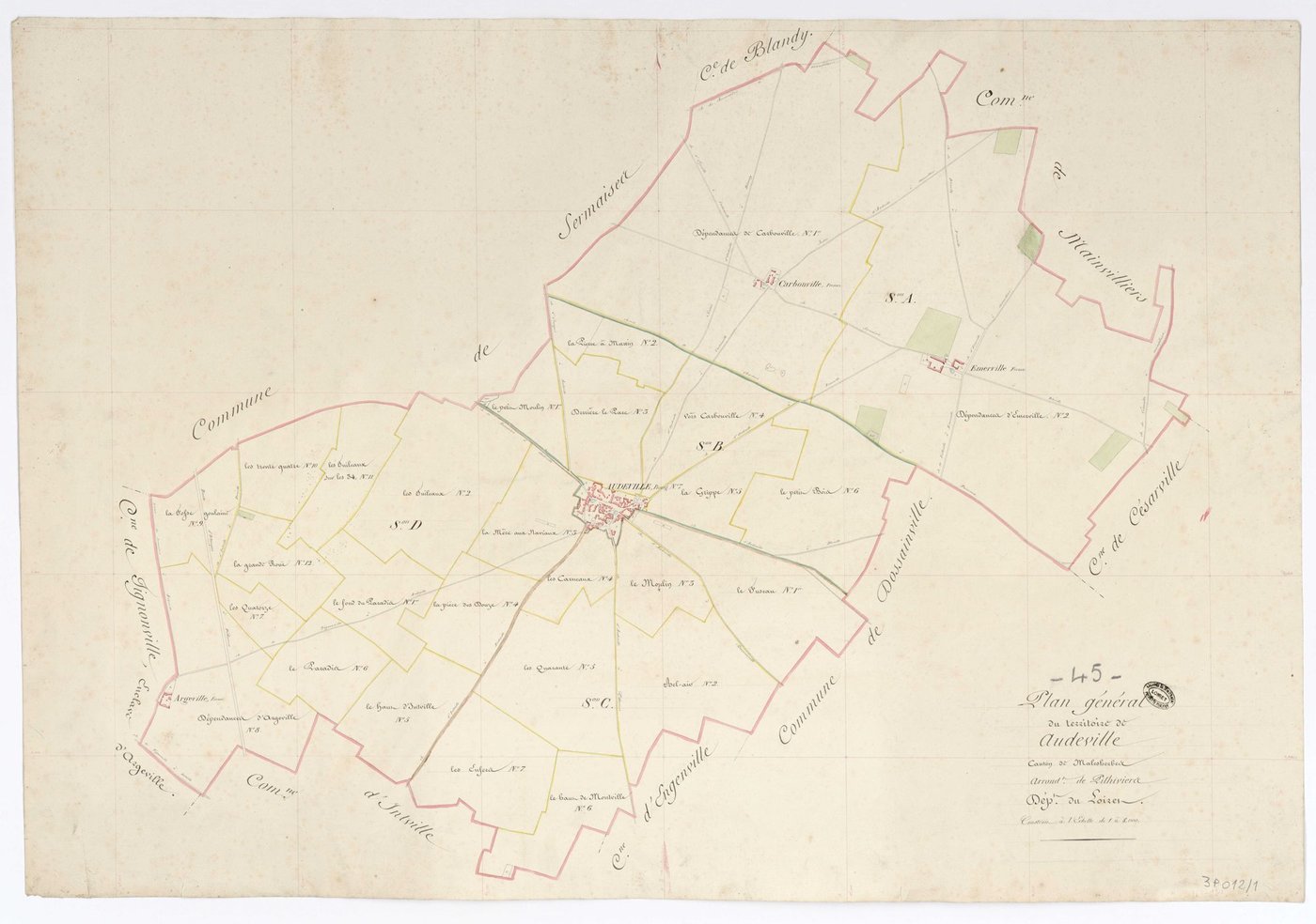 Audeville - Tableau d'assemblage