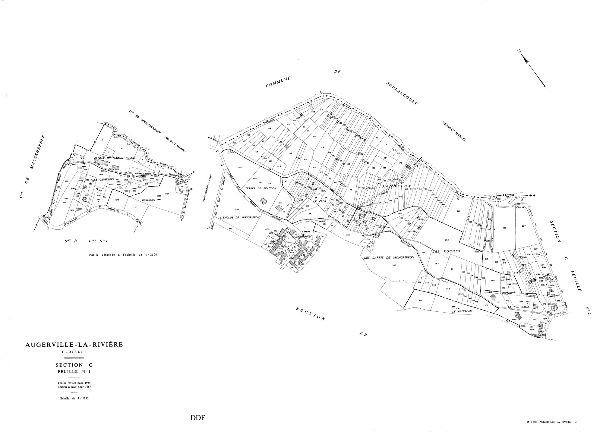 Augerville-la-Rivière - Sections