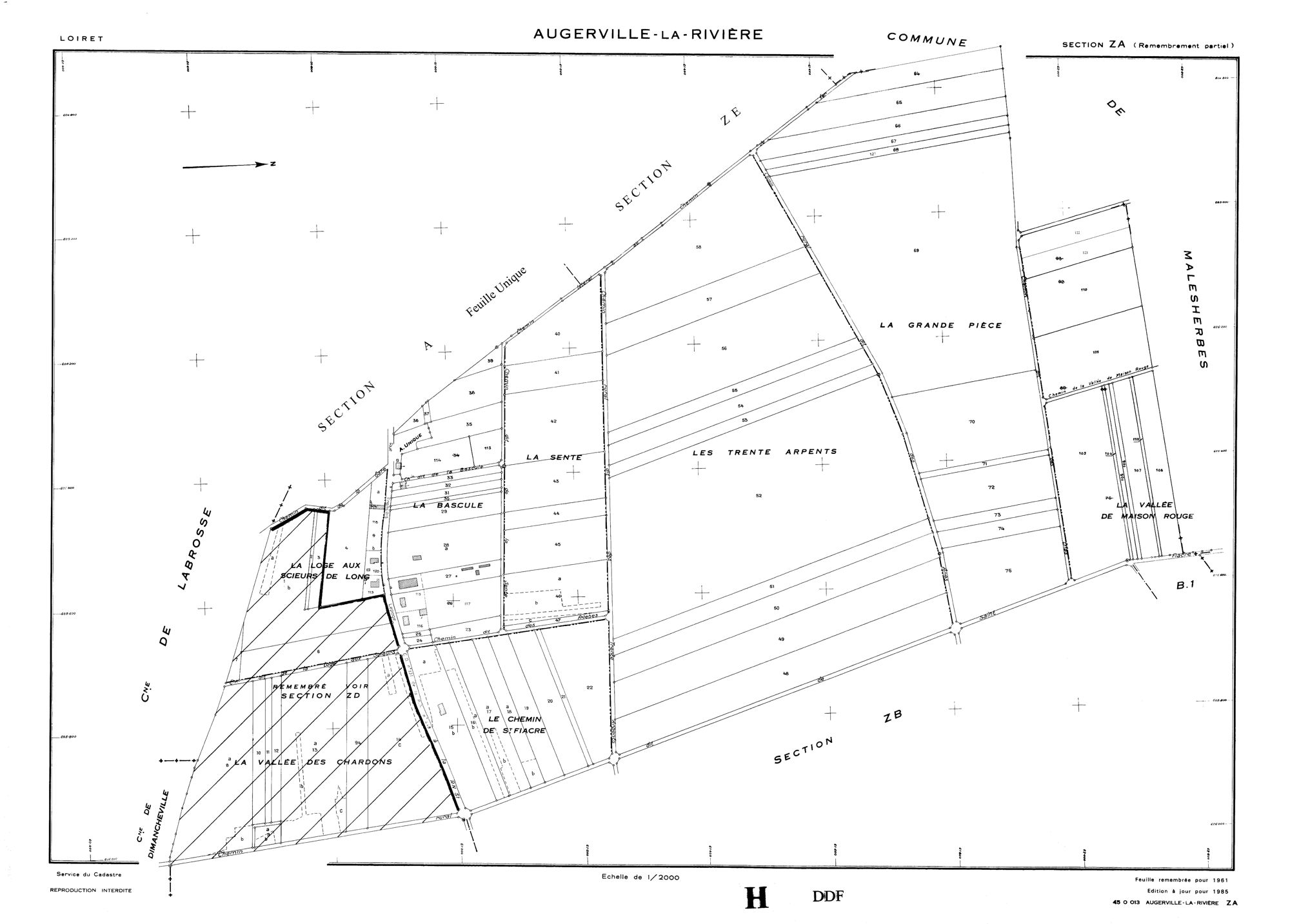 Augerville-la-Rivière - Sections