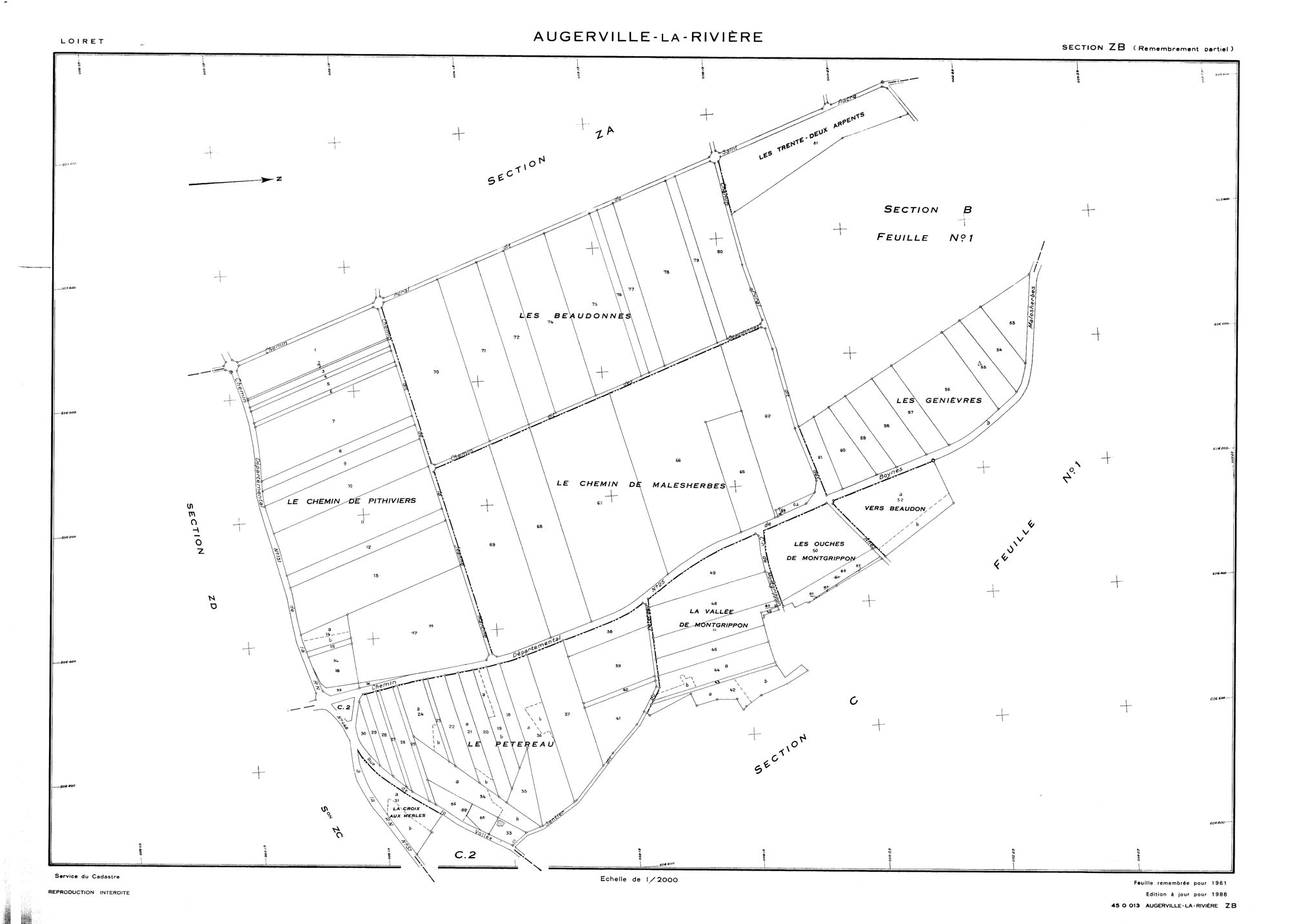 Augerville-la-Rivière - Sections