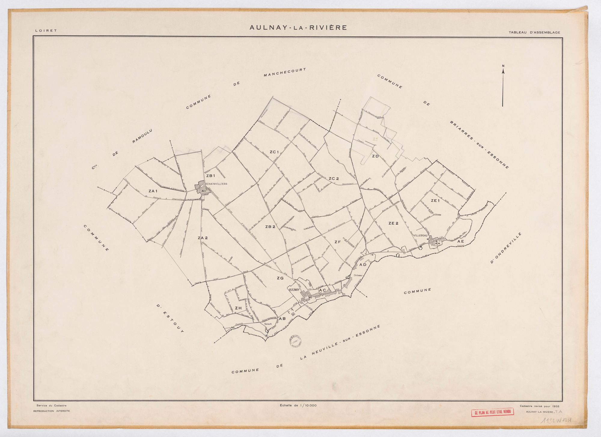 Aulnay-la-Rivière - Tableau d'assemblage