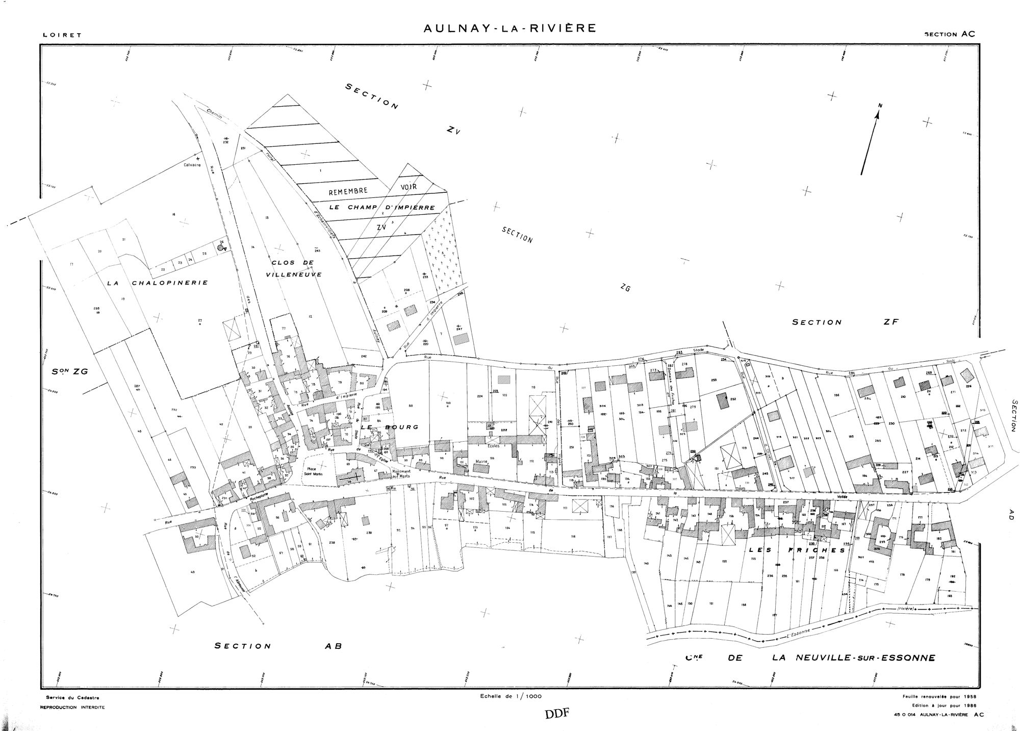 Aulnay-la-Rivière - Sections